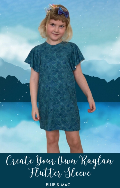 Flutter Sleeve Raglan Dress