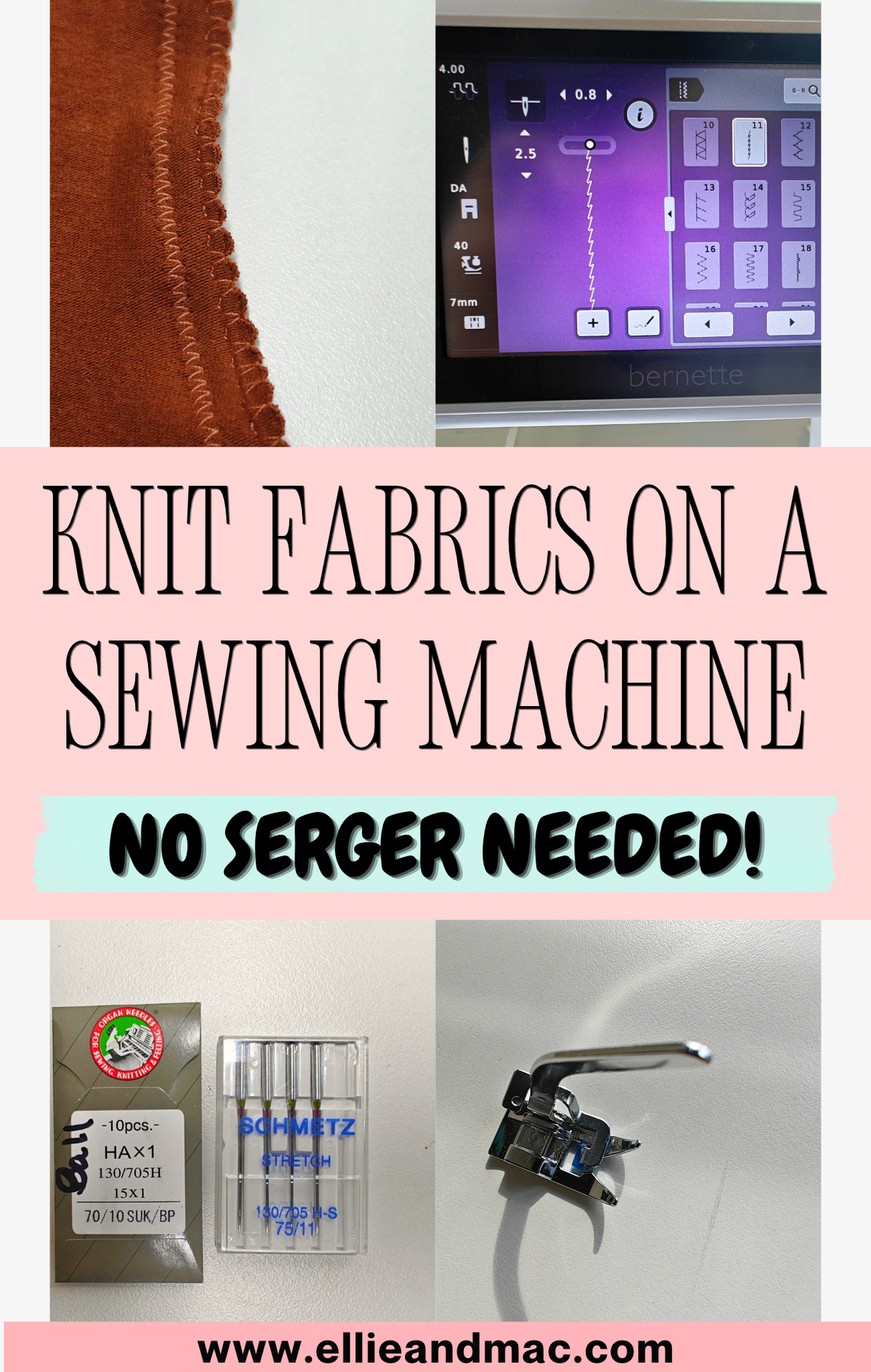 Knit Fabrics on a Sewing Machine - No Serger Needed