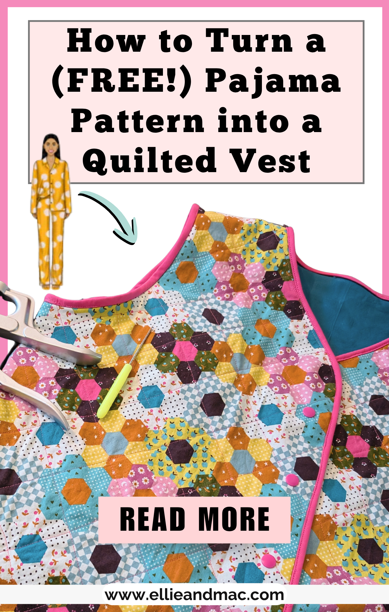 How to Turn a (FREE!) Woven Pajama Pattern into a Quilted Vest