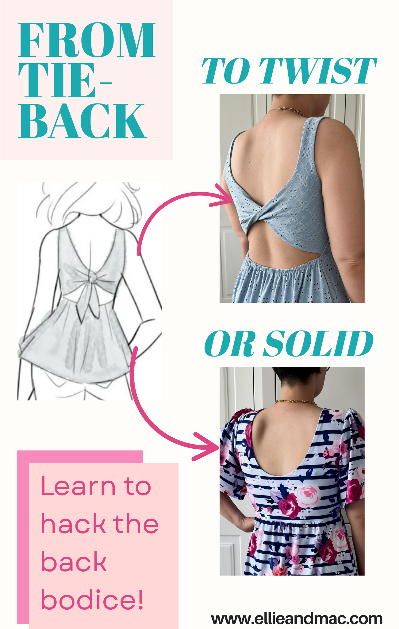 Hack A Tie-Back Bodice to be a Solid or Twist Back!