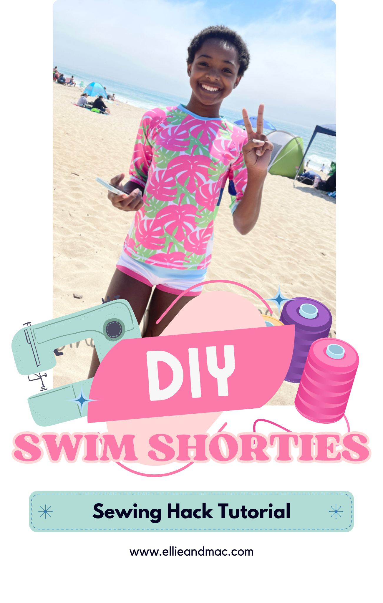 Turn a Shorts Sewing Pattern into Swim Shorties - Easy DIY Sewing Hack