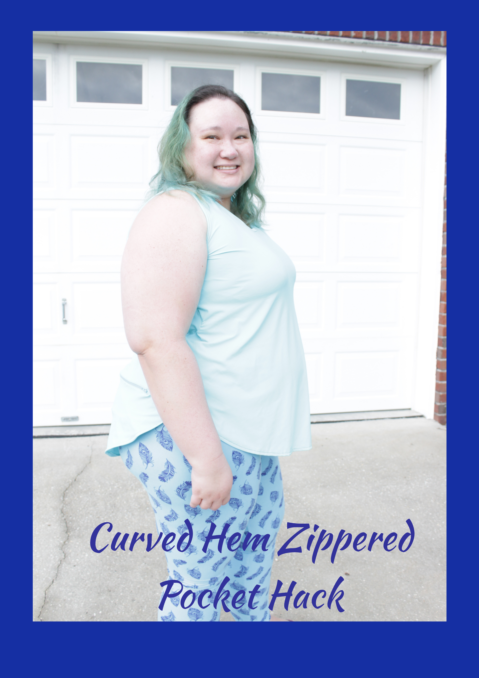 Curved Hem Zippered Pocket Hack