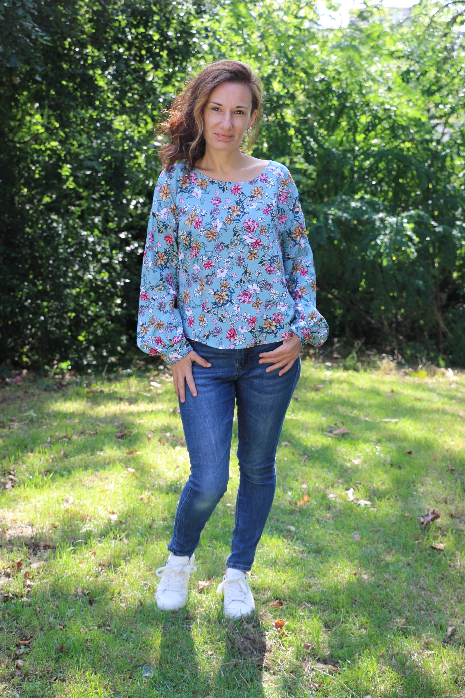 Brandy Balloon Sleeve PDF Sewing Pattern | Beginner-Friendly Woven Dolman Top