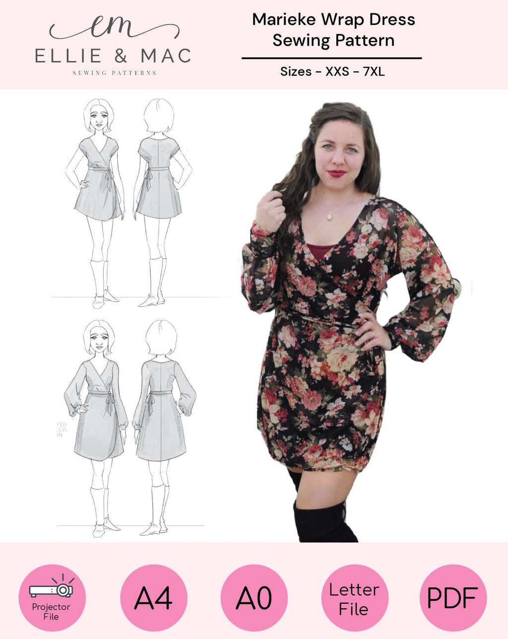 Marieke Wrap Dress Sewing Pattern Marieke Wrap Dress Sewing Pattern