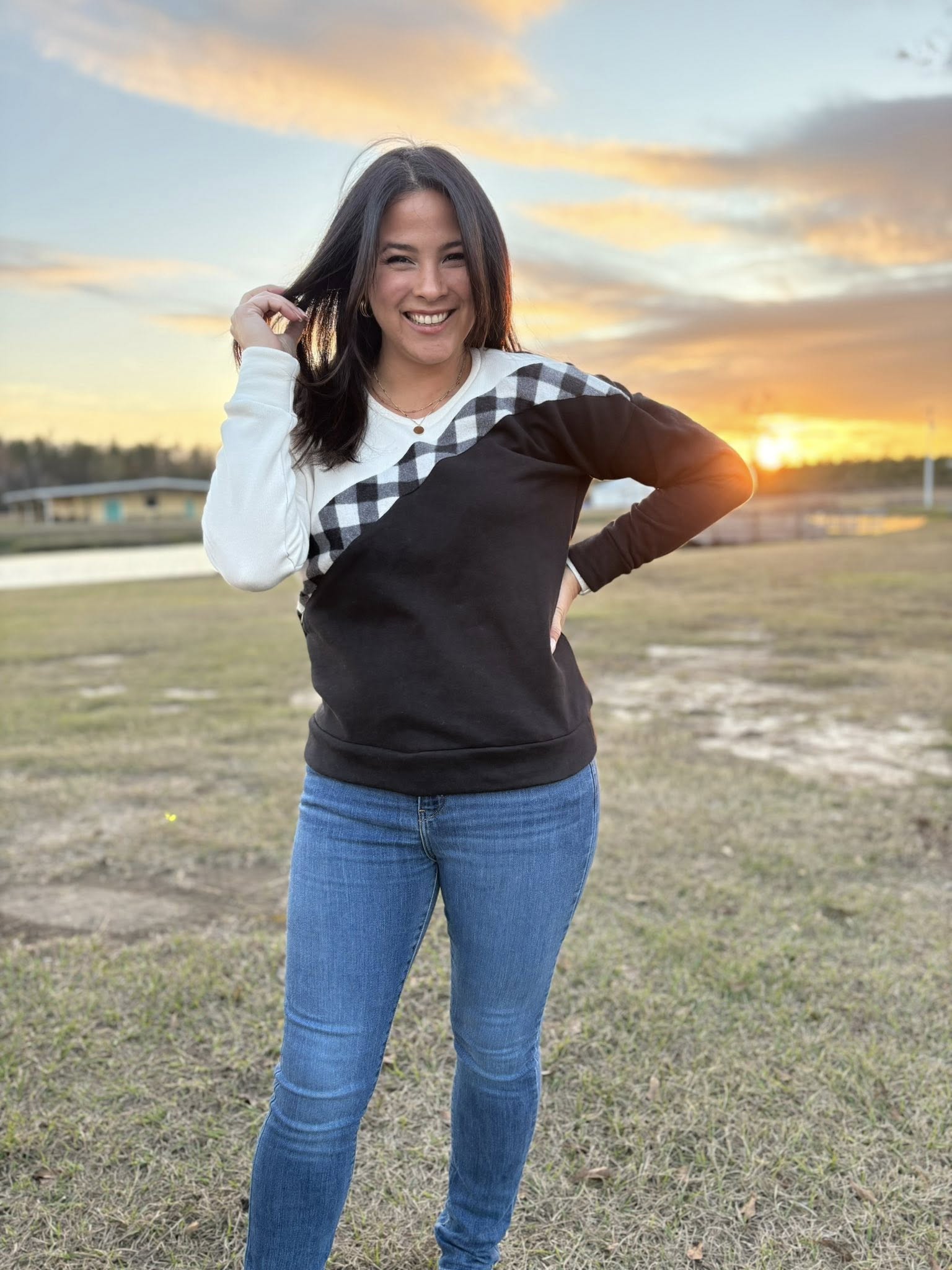 Sage Diagonal Color-Block Sweatshirt Sewing Pattern