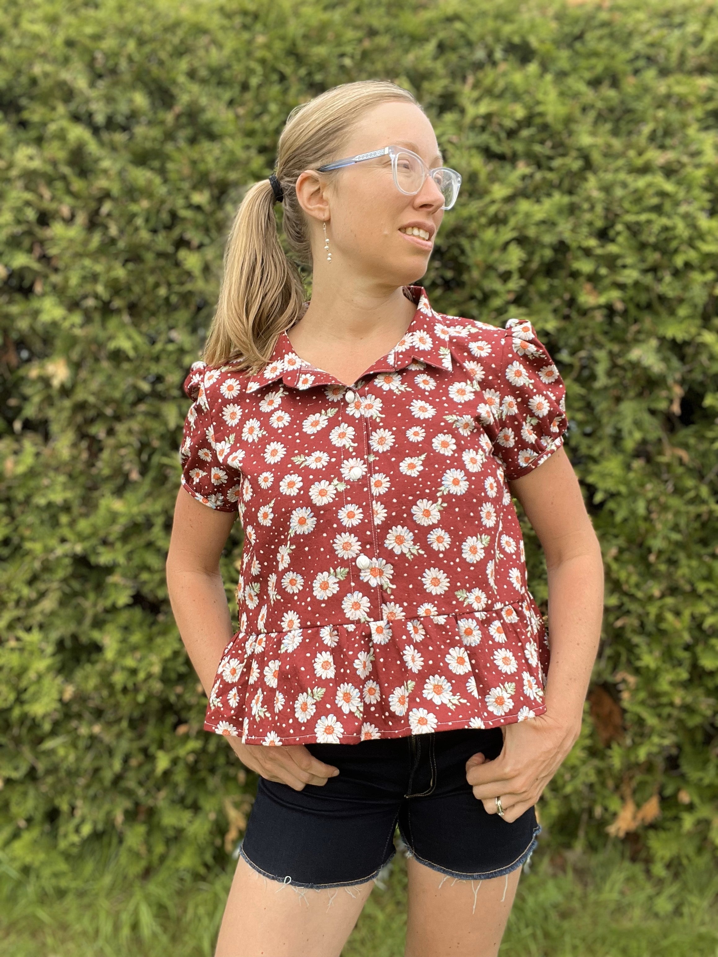 Gisella Oversized Puff-Sleeve Shirt and Dress Pattern