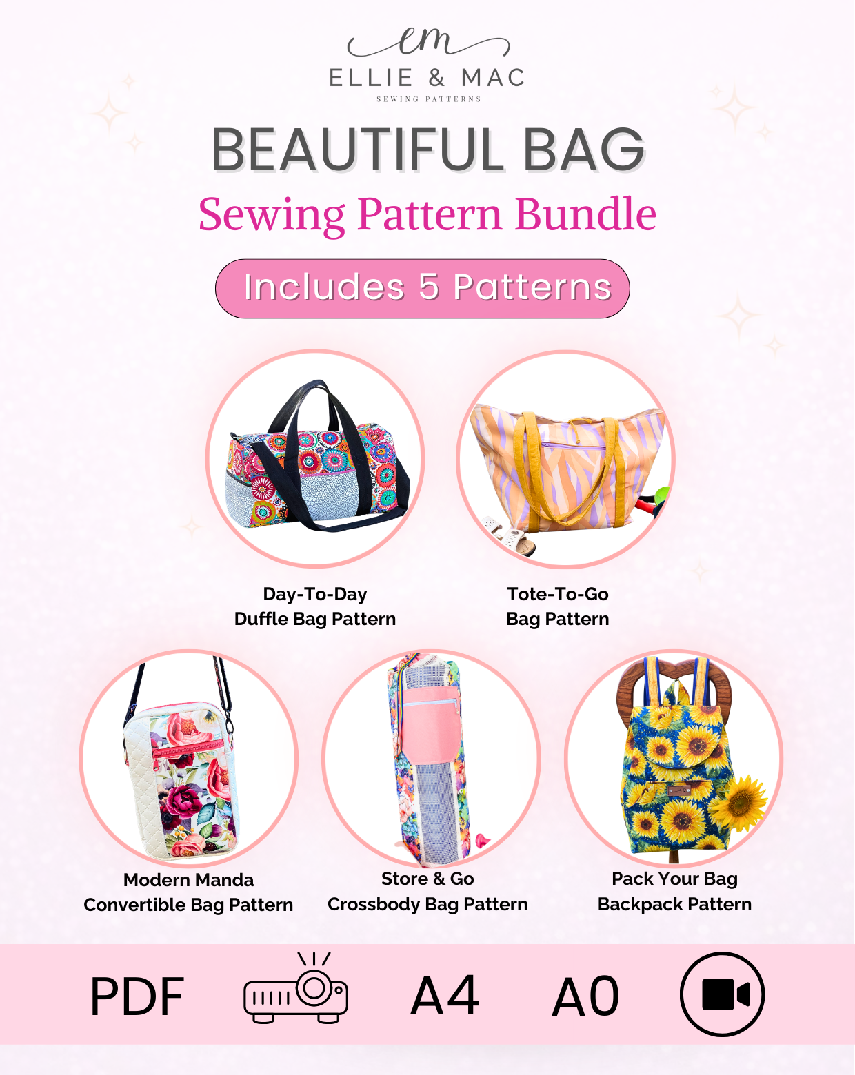 Beautiful Bag Sewing Pattern Bundle