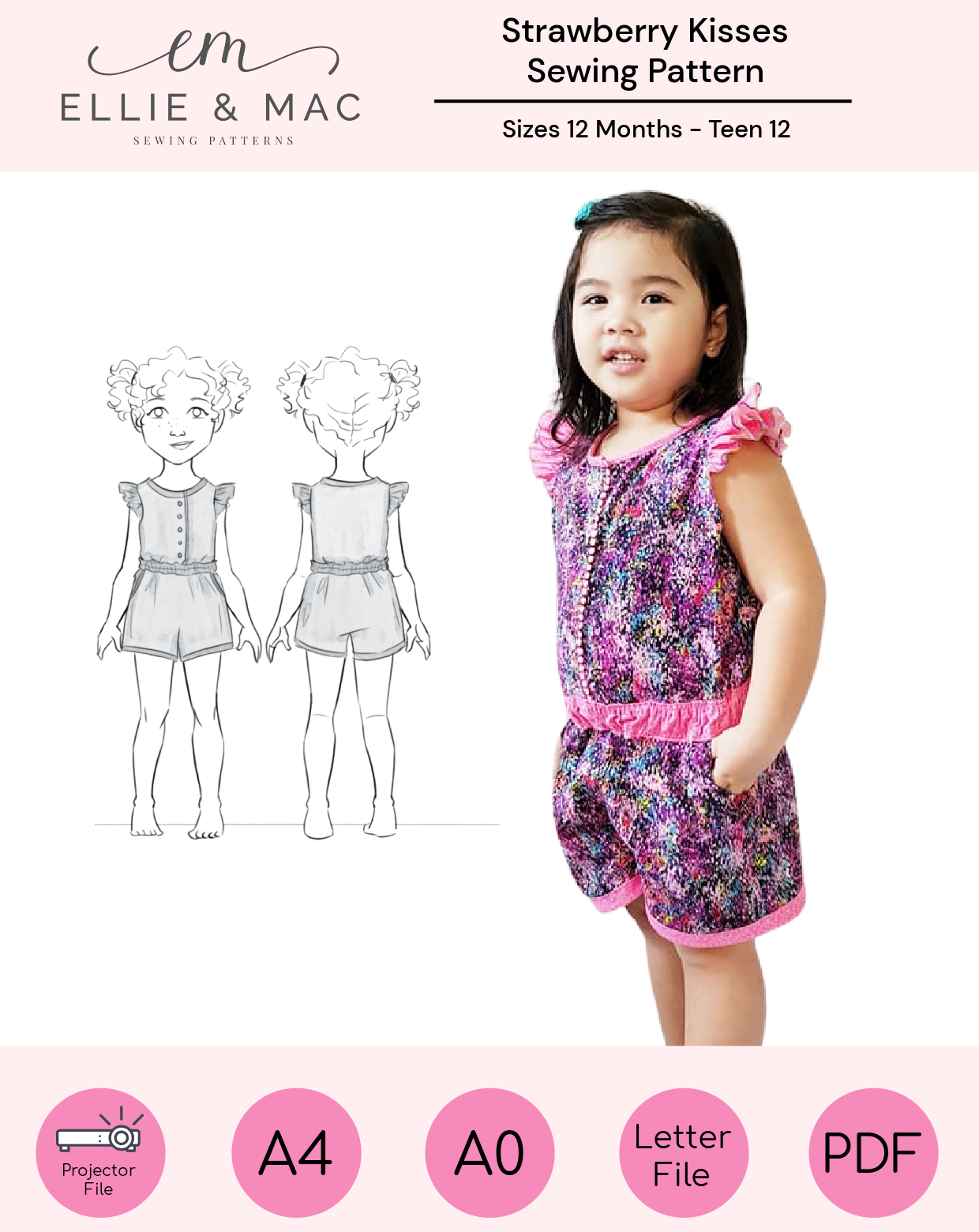 Strawberry Kisses Romper Pattern