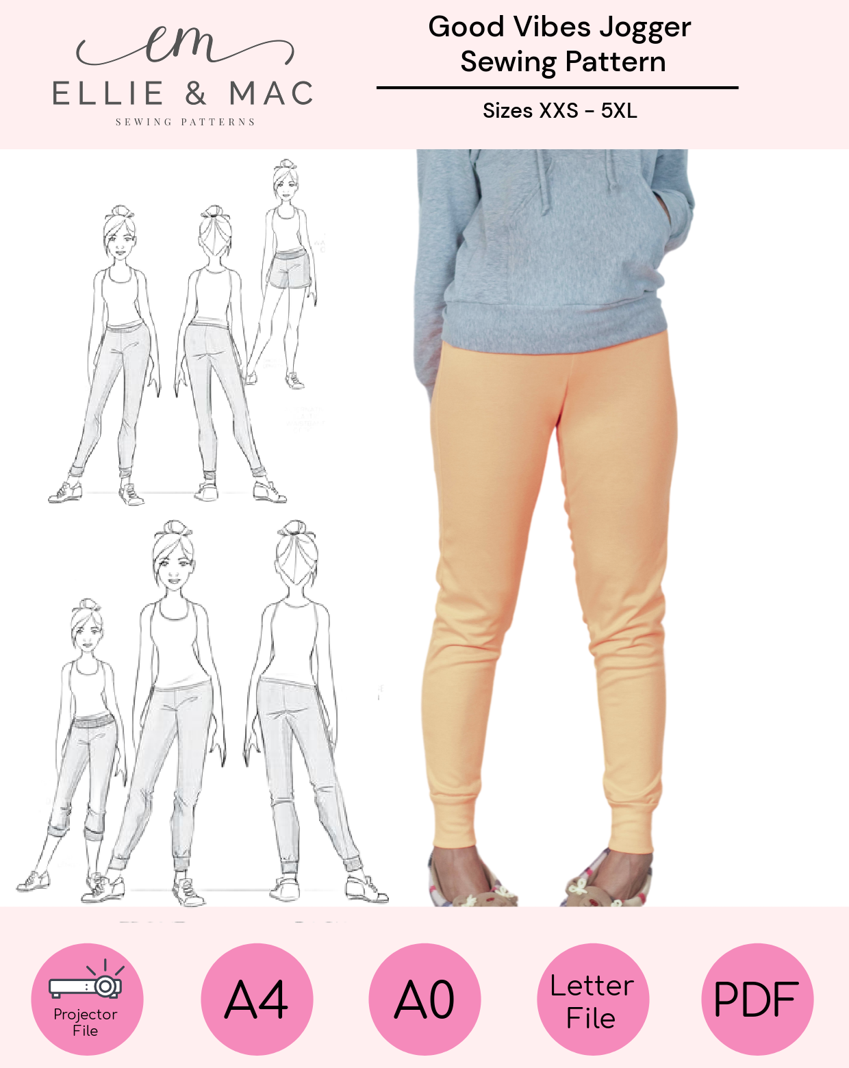 Good Vibes Jogger Pattern