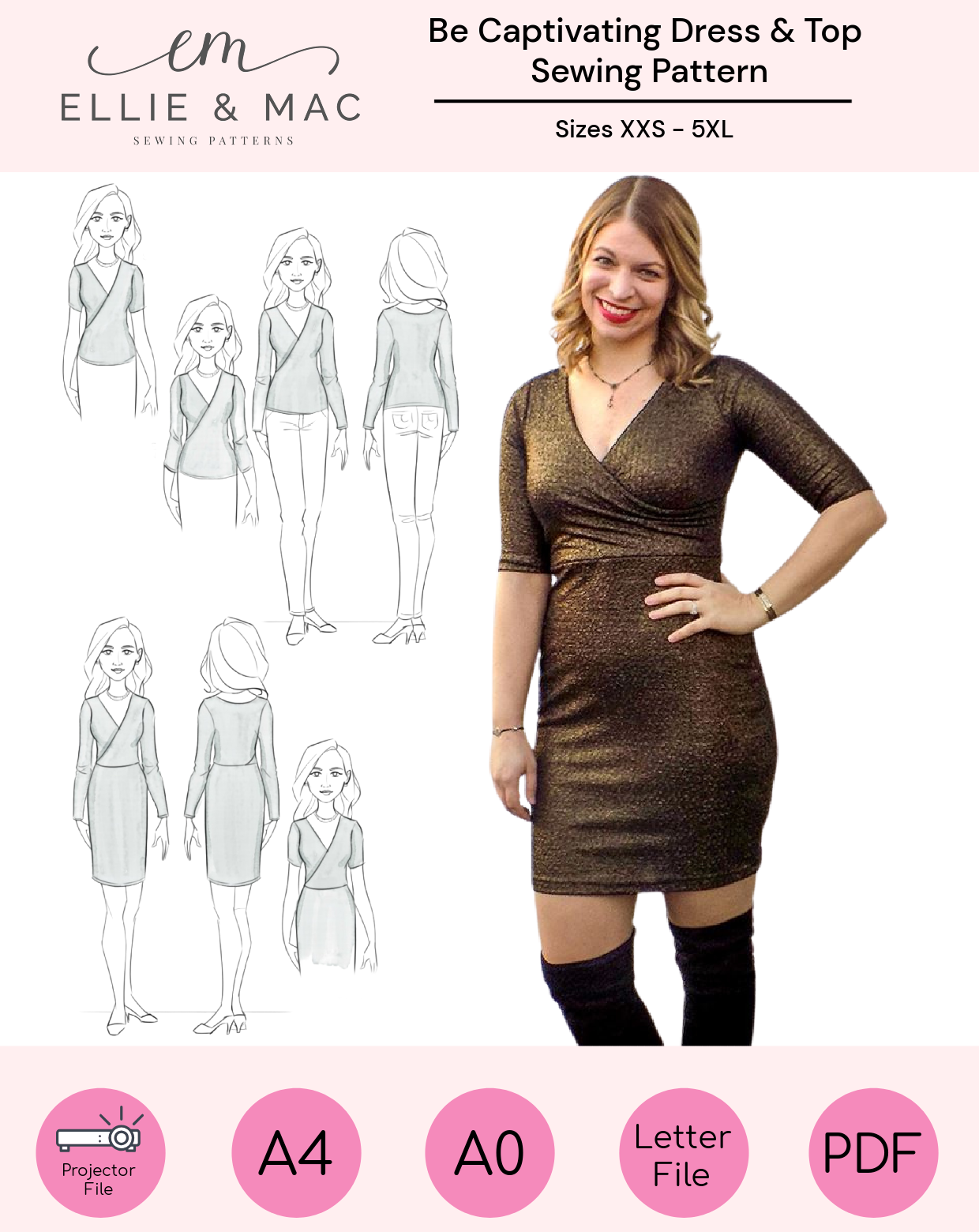 Be Captivating Dress & Top Sewing Pattern
