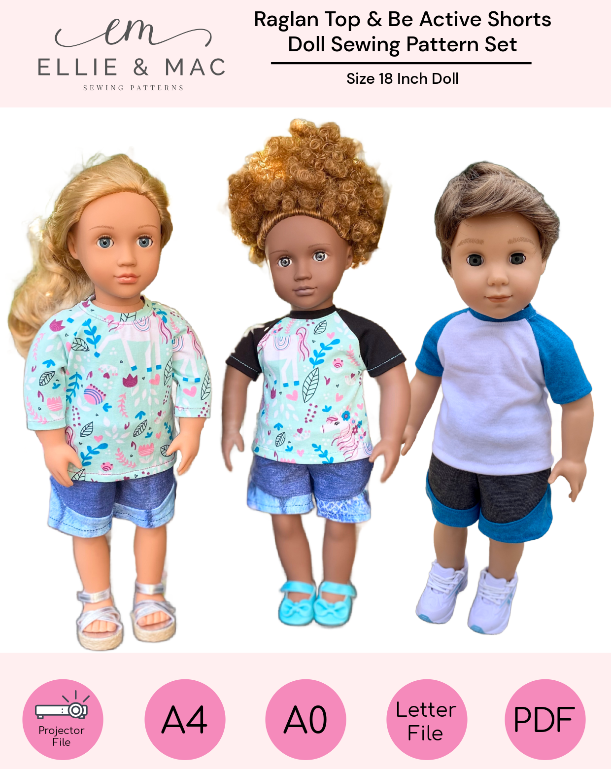 Modern Doll Sewing Pattern Bundle 2