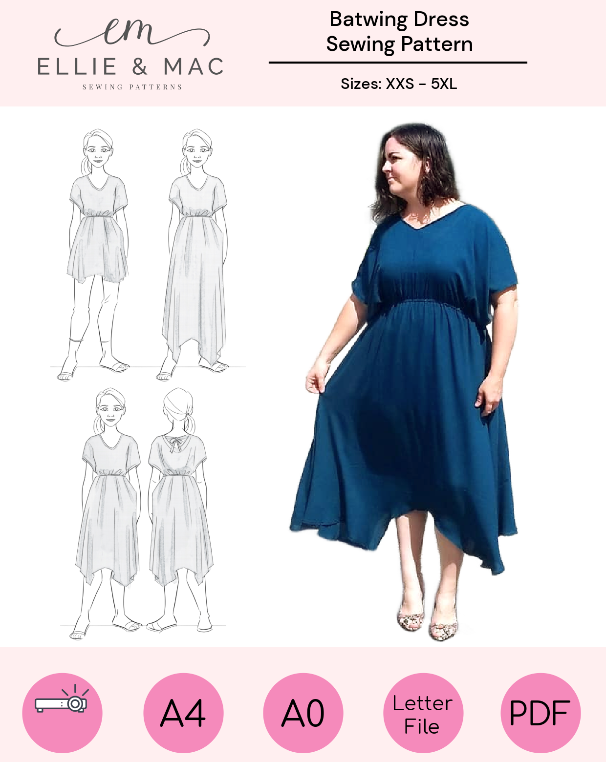 Batwing Tunic & Dress Pattern
