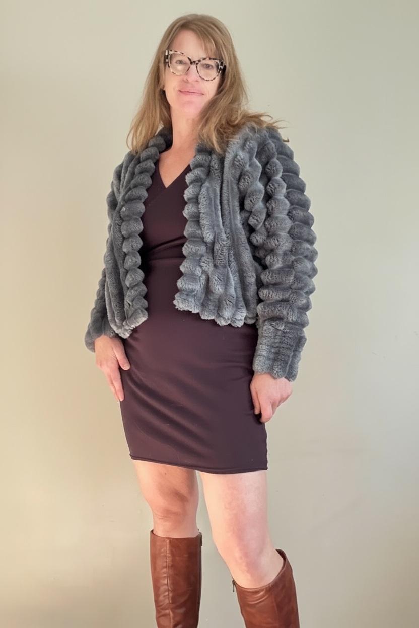 Trendy women’s cardigan pattern with statement batwing sleeves