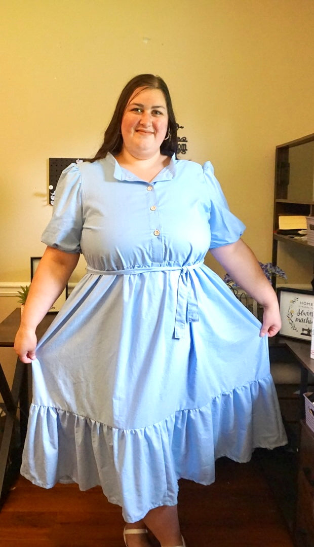 Gisella Oversized Puff-Sleeve Shirt and Dress Pattern