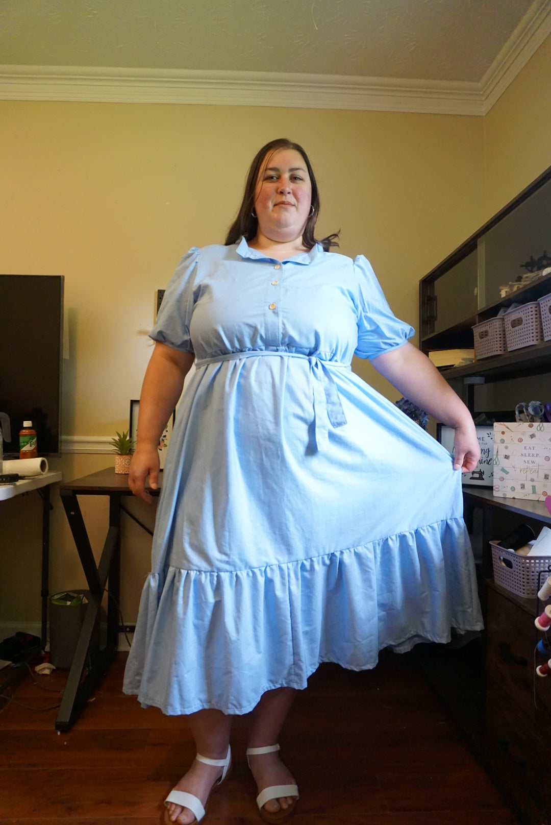 Gisella Oversized Puff-Sleeve Shirt and Dress Pattern