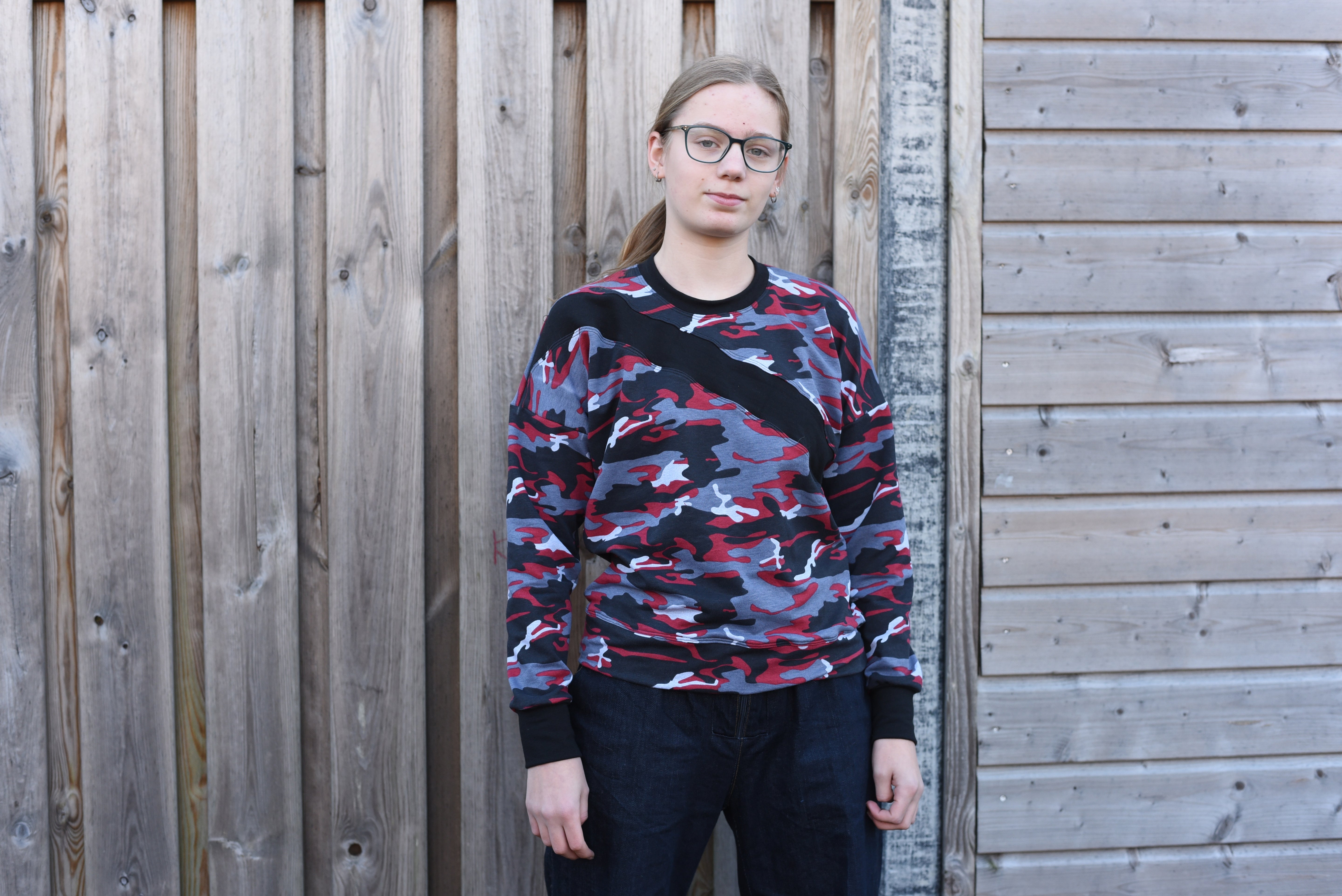 Sage Diagonal Color-Block Sweatshirt Sewing Pattern