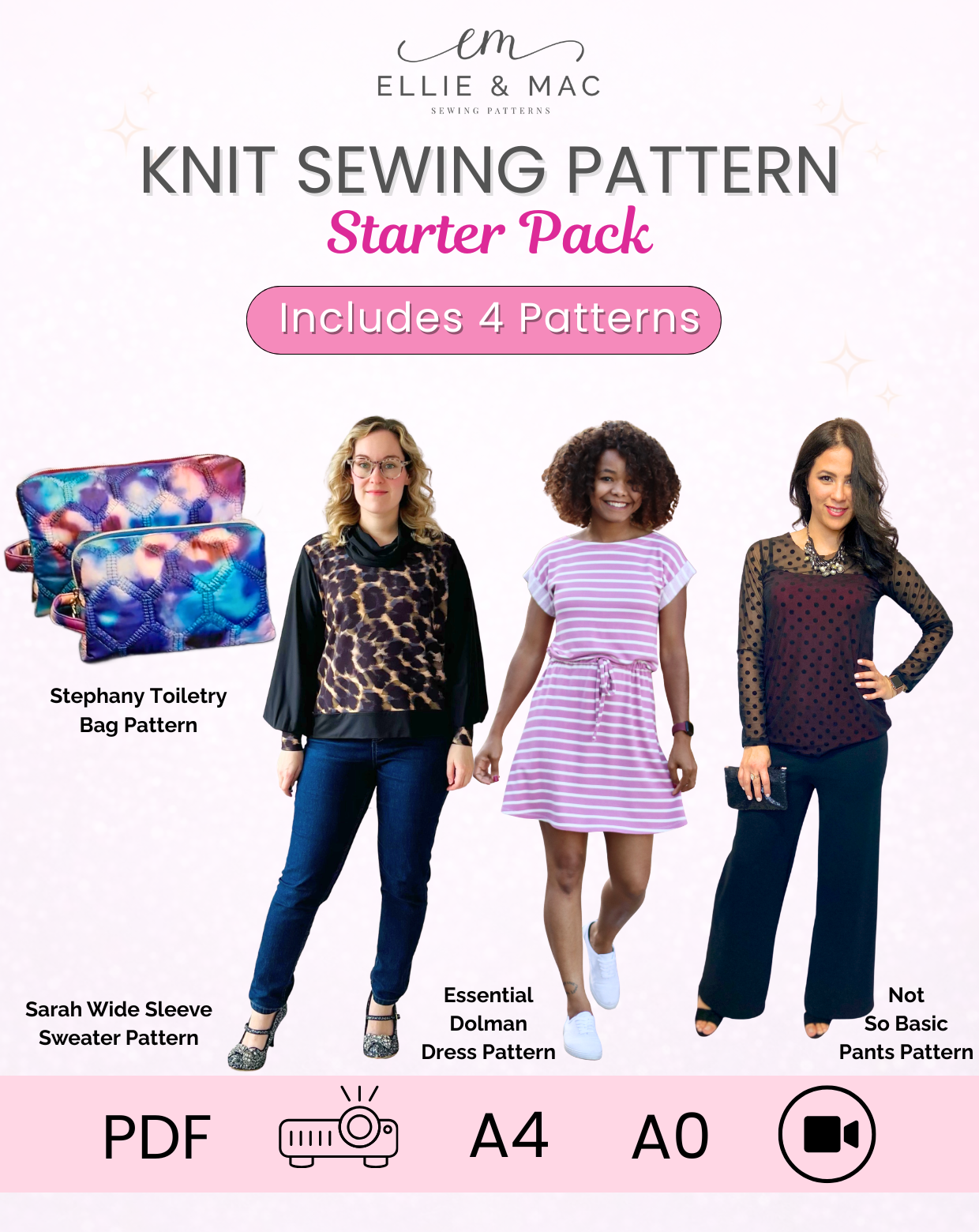 Ellie and Mac Knit Sewing Pattern Starter Pack