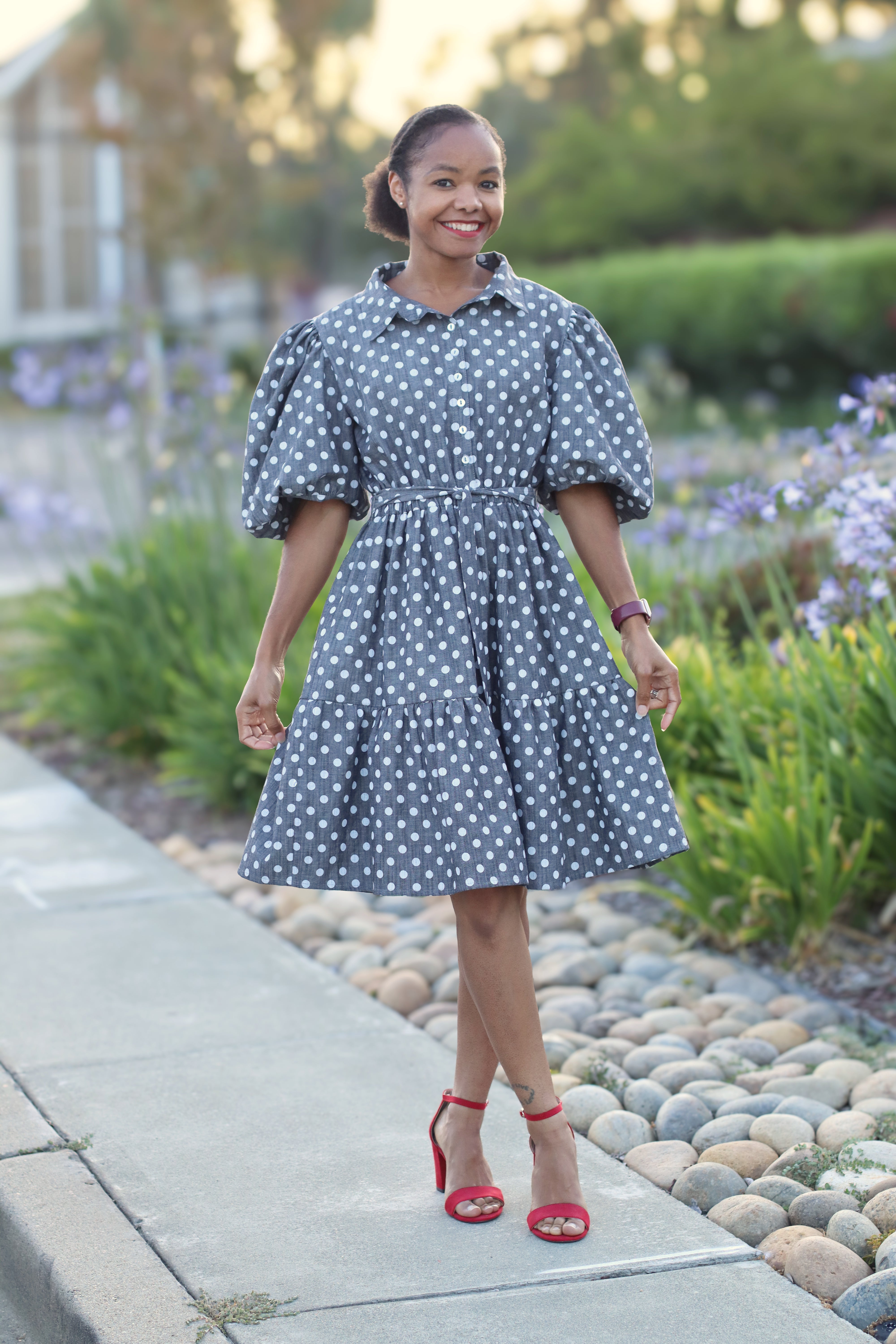 Gisella Oversized Puff-Sleeve Shirt and Dress Pattern