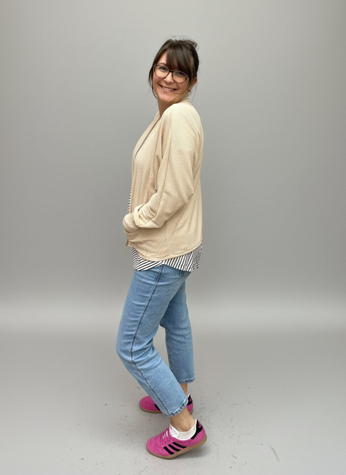 Downloadable PDF cardigan sewing pattern with tutorial