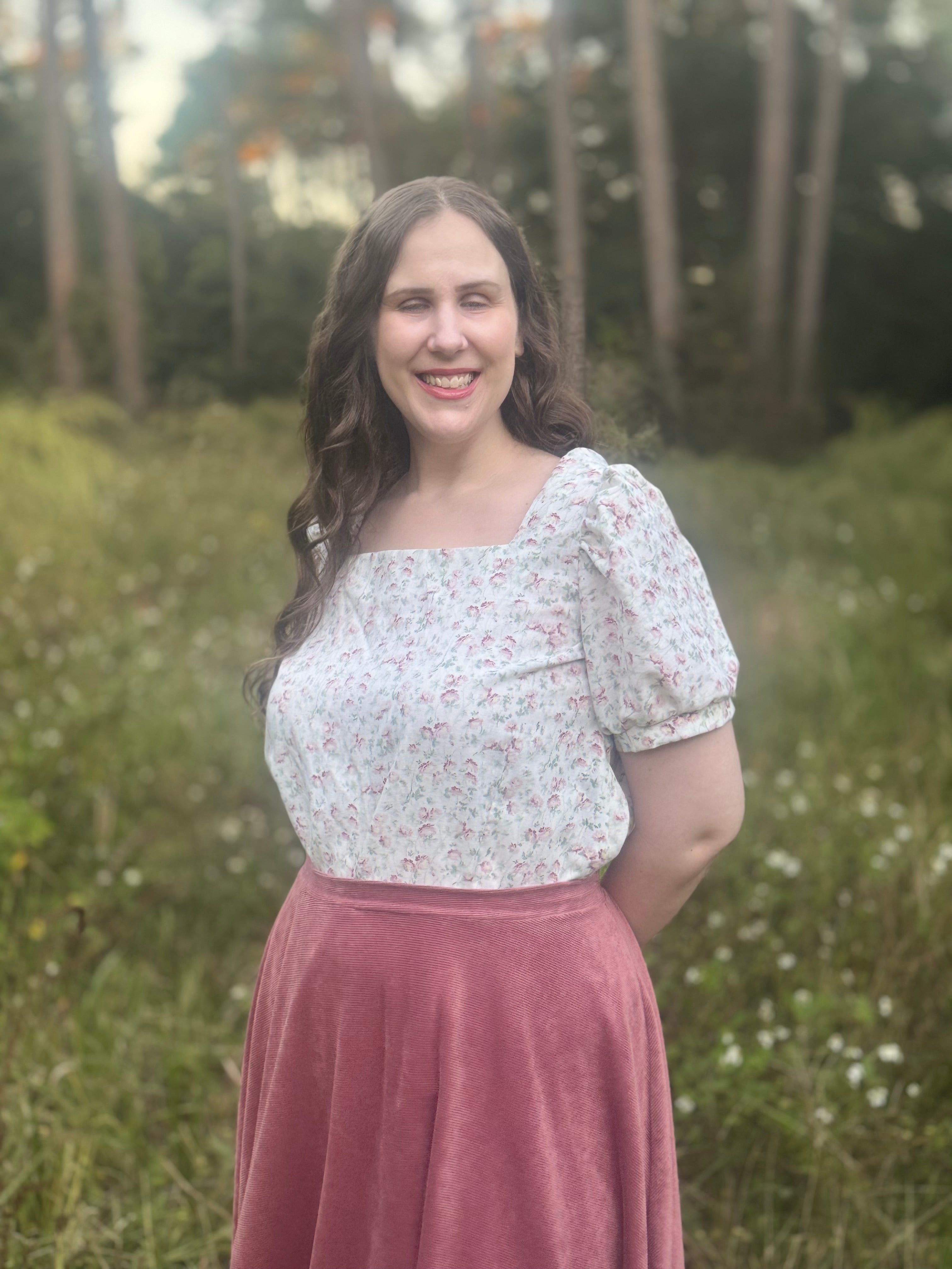 Zara blouse styled with skirt for refined outfit