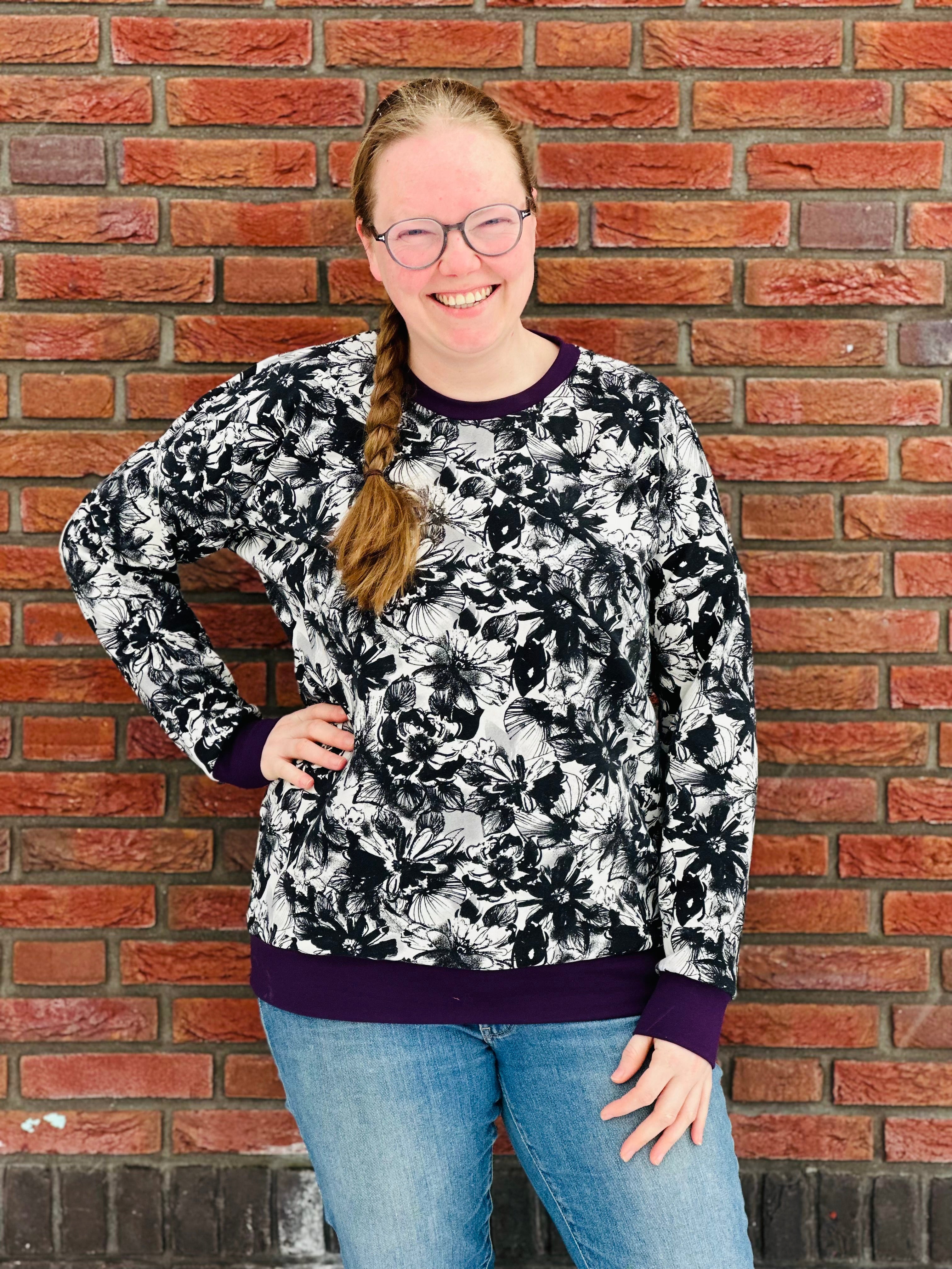 Sage Diagonal Color-Block Sweatshirt Sewing Pattern