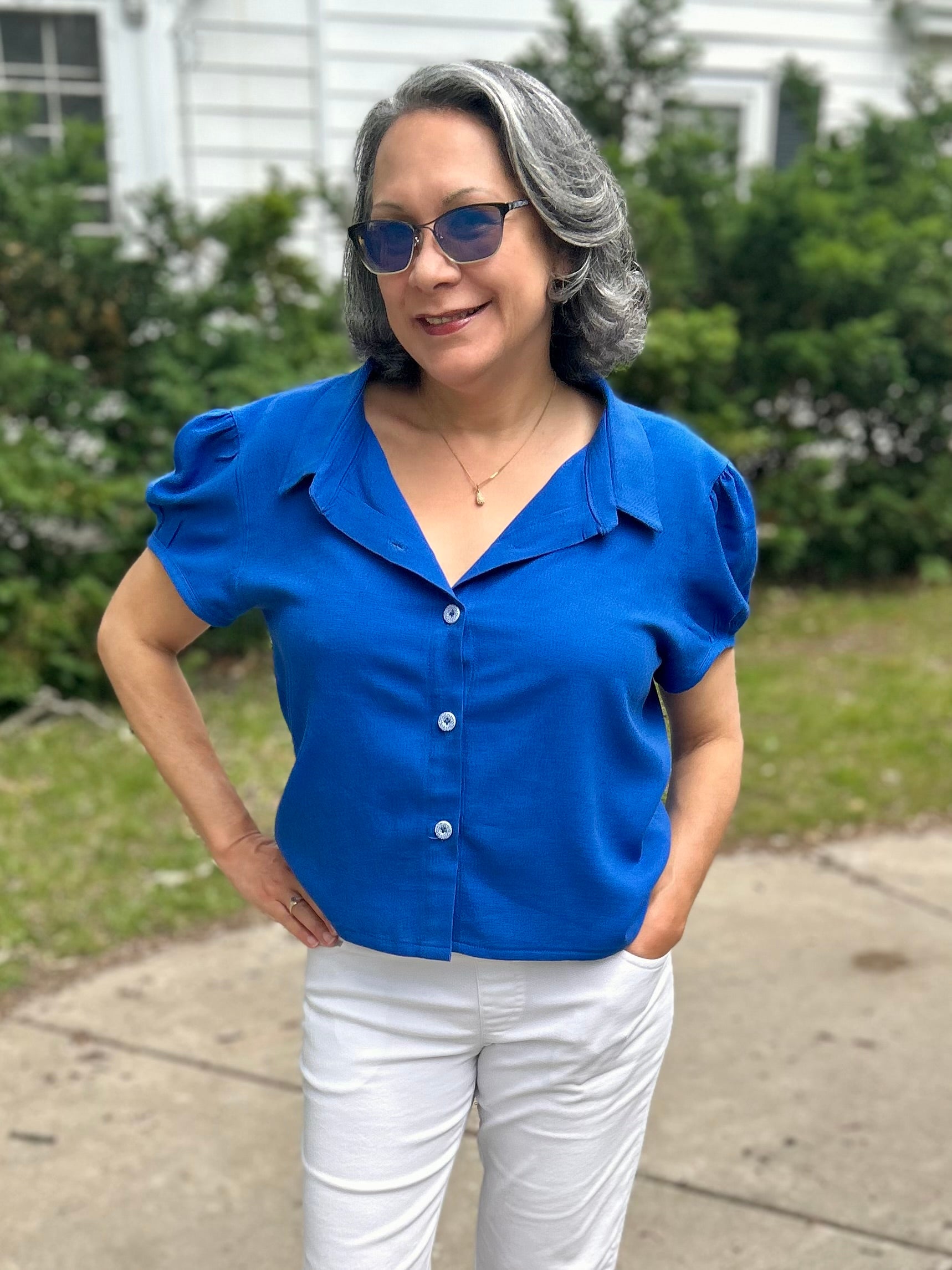Gisella Oversized Puff-Sleeve Shirt and Dress Pattern