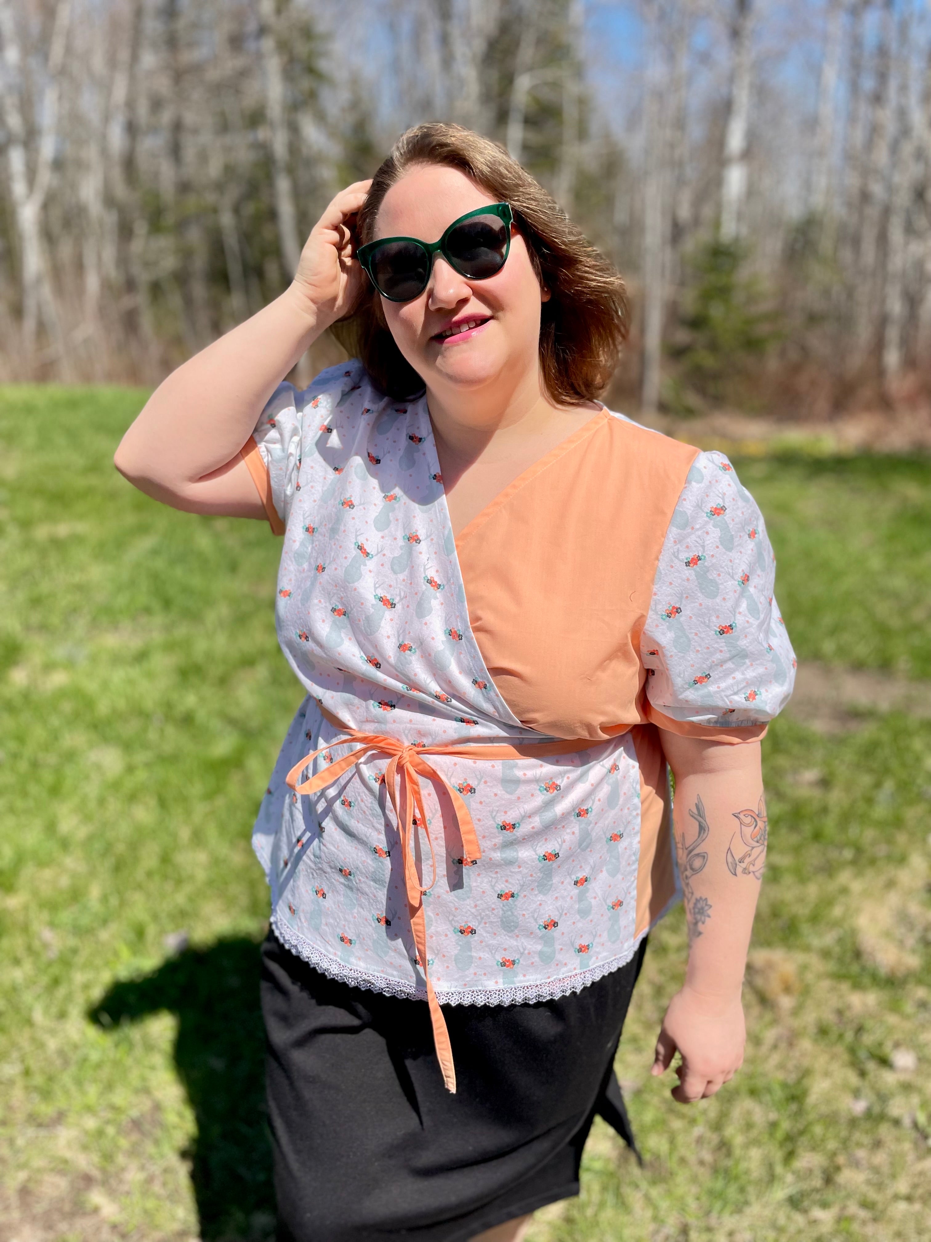 Leonie Woven Wrap Top and Dress Sewing Pattern