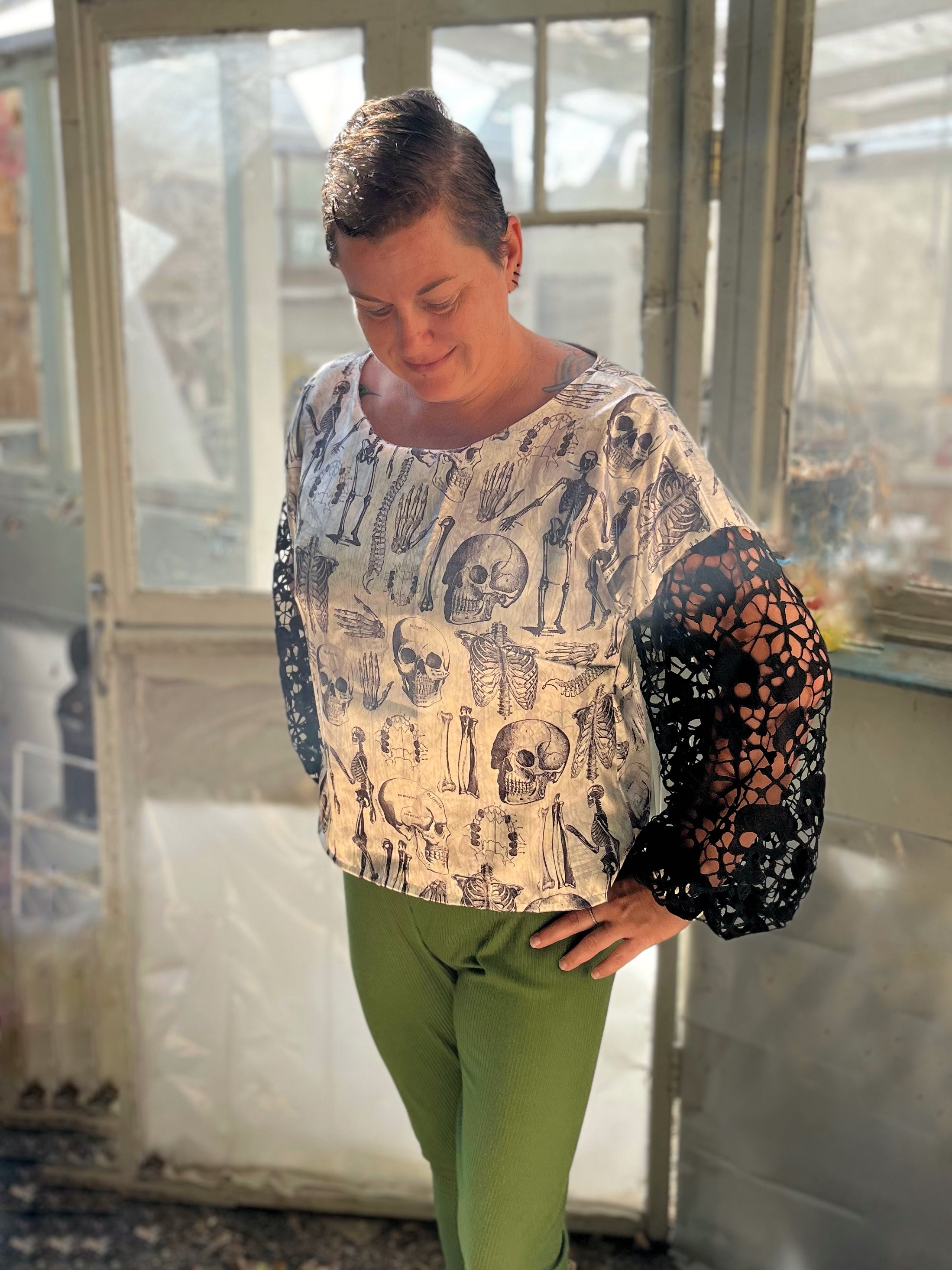 Brandy Balloon Sleeve PDF Sewing Pattern | Beginner-Friendly Woven Dolman Top