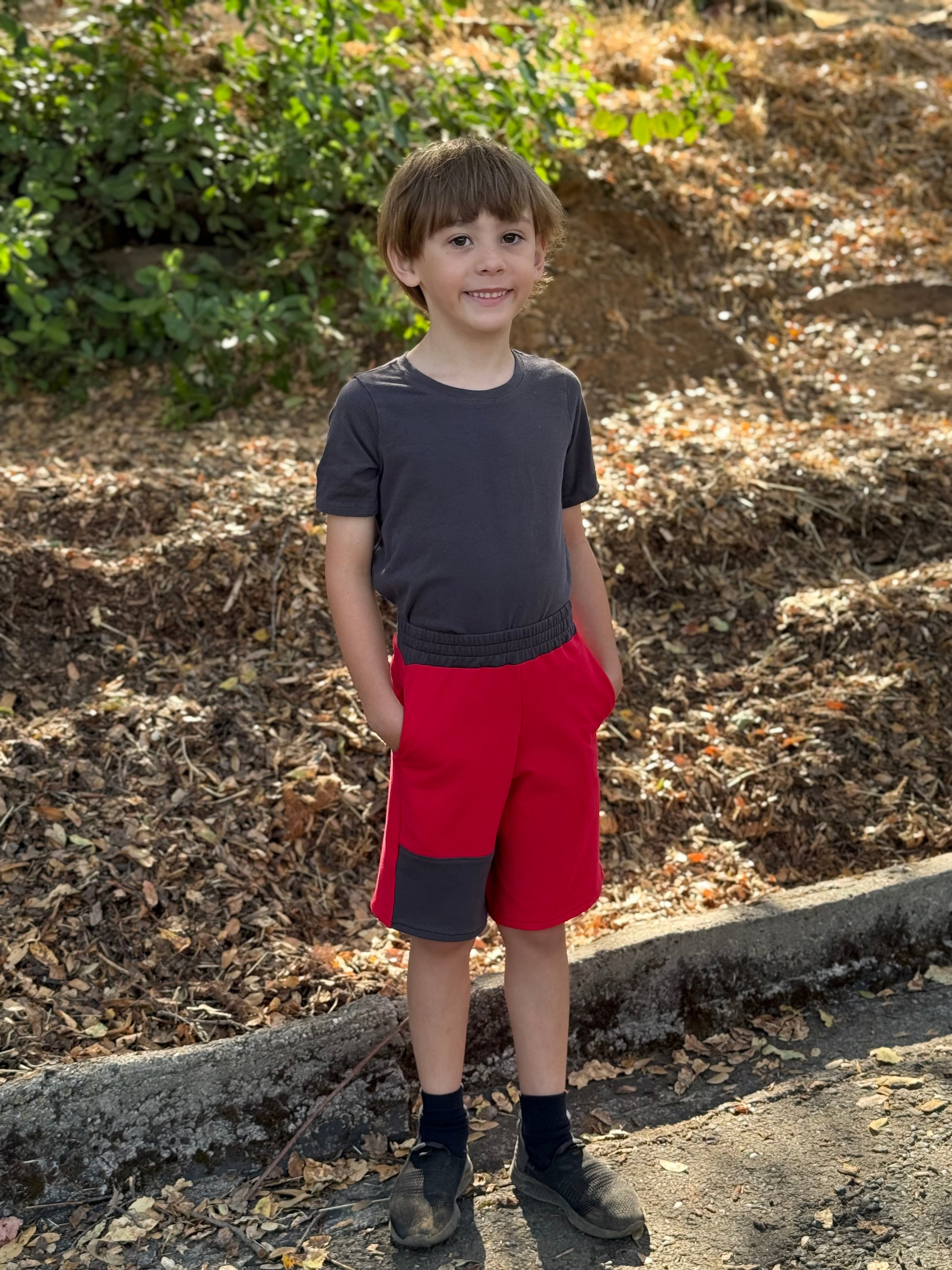 Kids & Teen Caleb Athletic Shorts Sewing Pattern