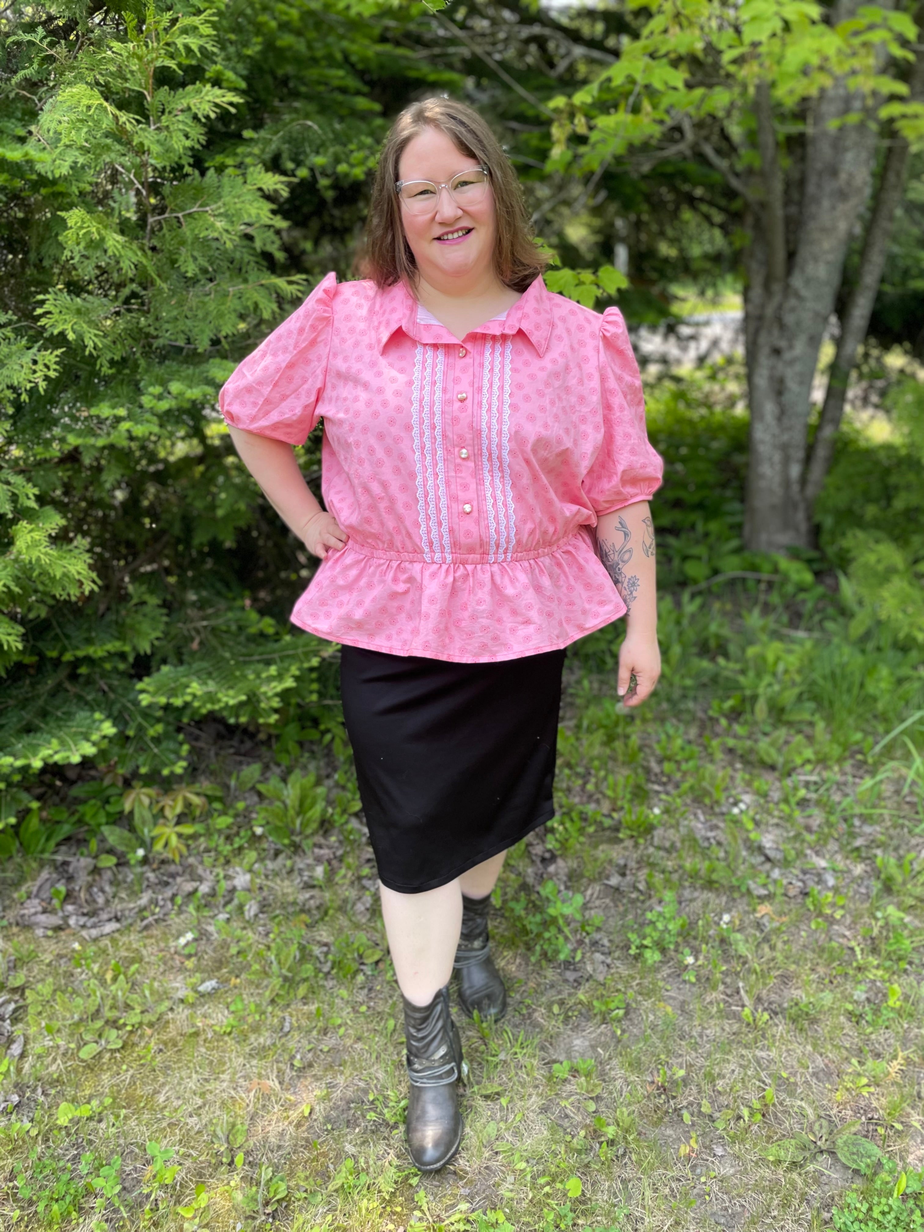 Gisella Oversized Puff-Sleeve Shirt and Dress Pattern