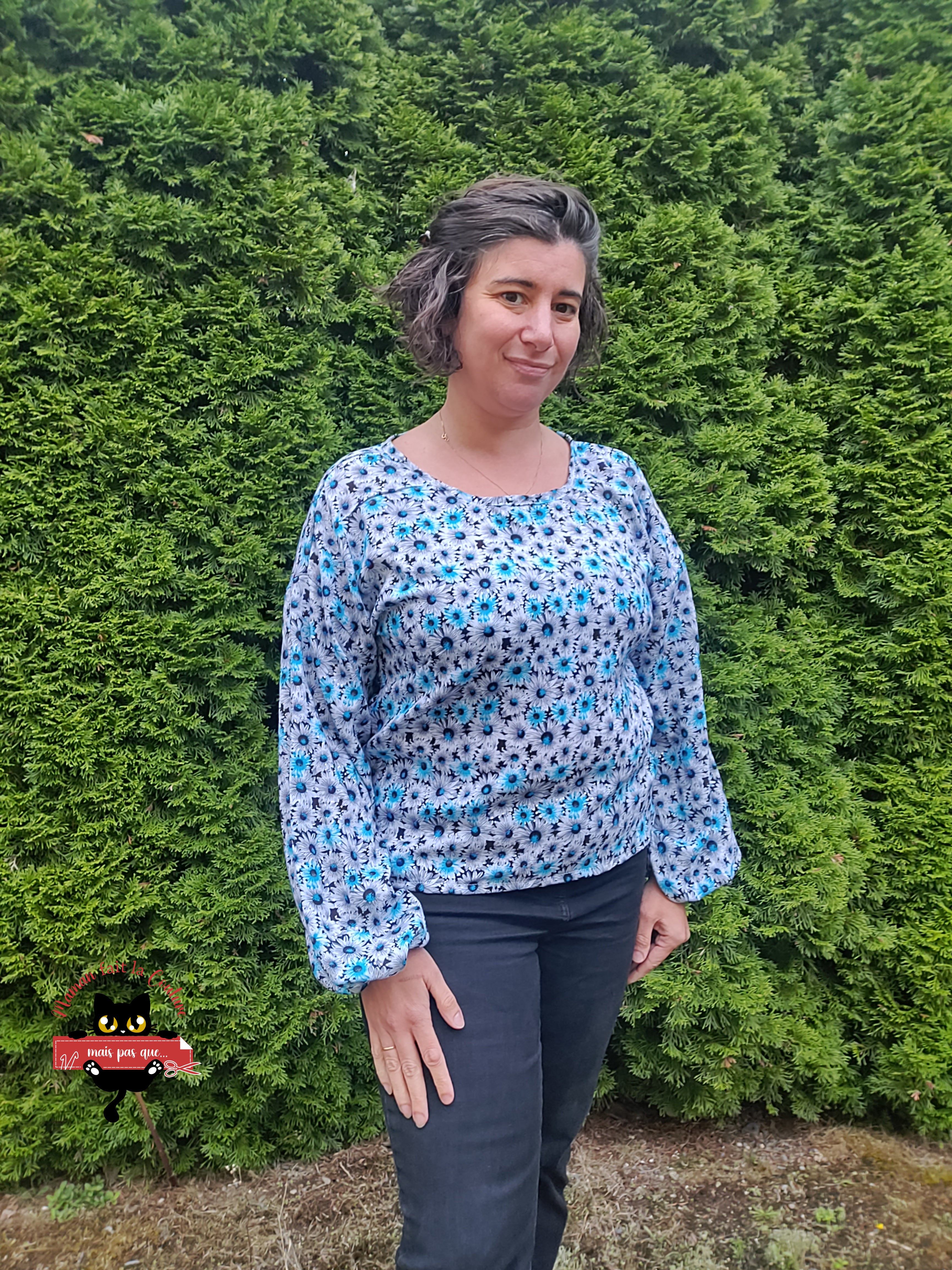 Brandy Balloon Sleeve PDF Sewing Pattern | Beginner-Friendly Woven Dolman Top