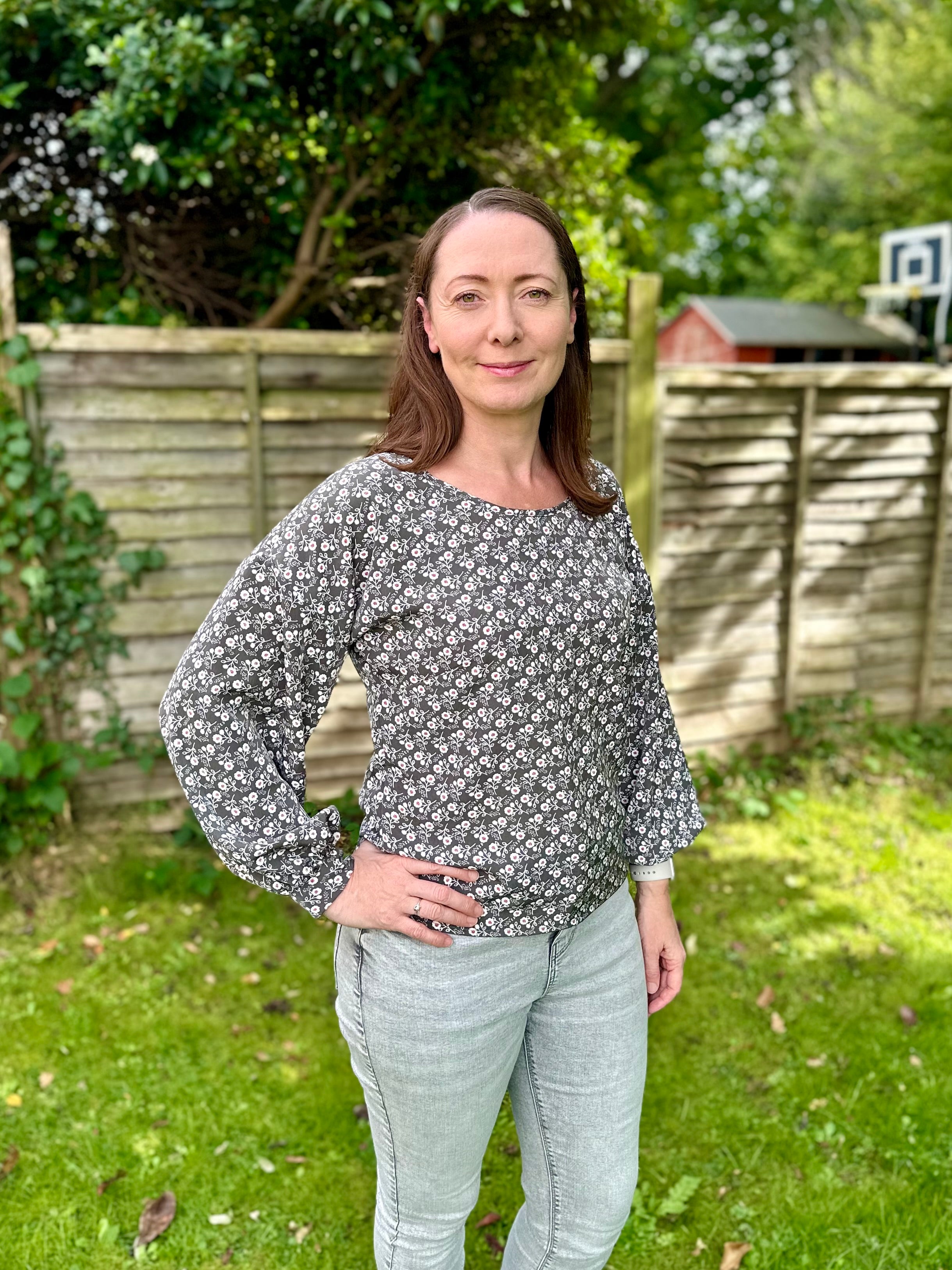 Brandy Balloon Sleeve PDF Sewing Pattern | Beginner-Friendly Woven Dolman Top