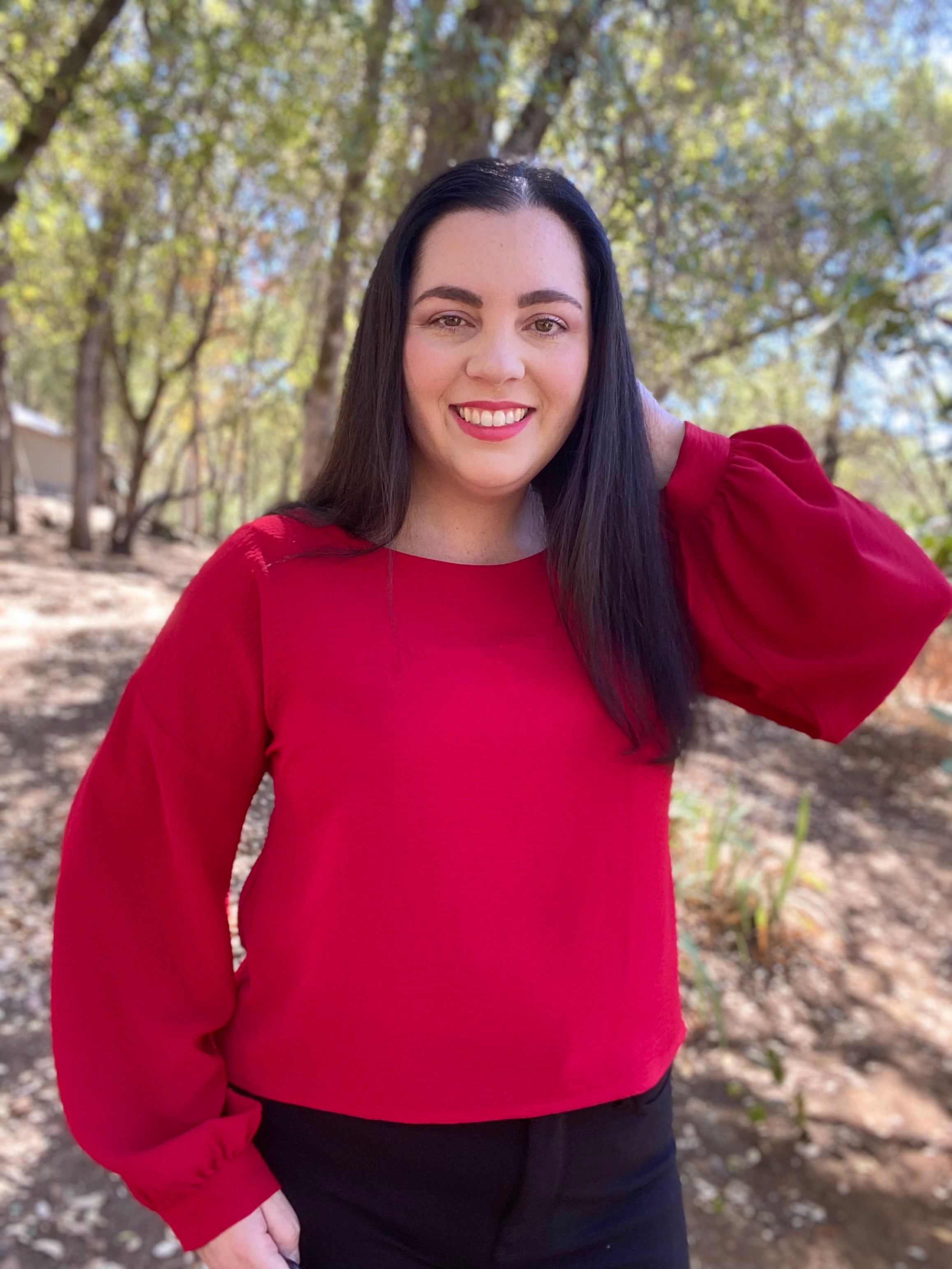 Brandy Balloon Sleeve PDF Sewing Pattern | Beginner-Friendly Woven Dolman Top