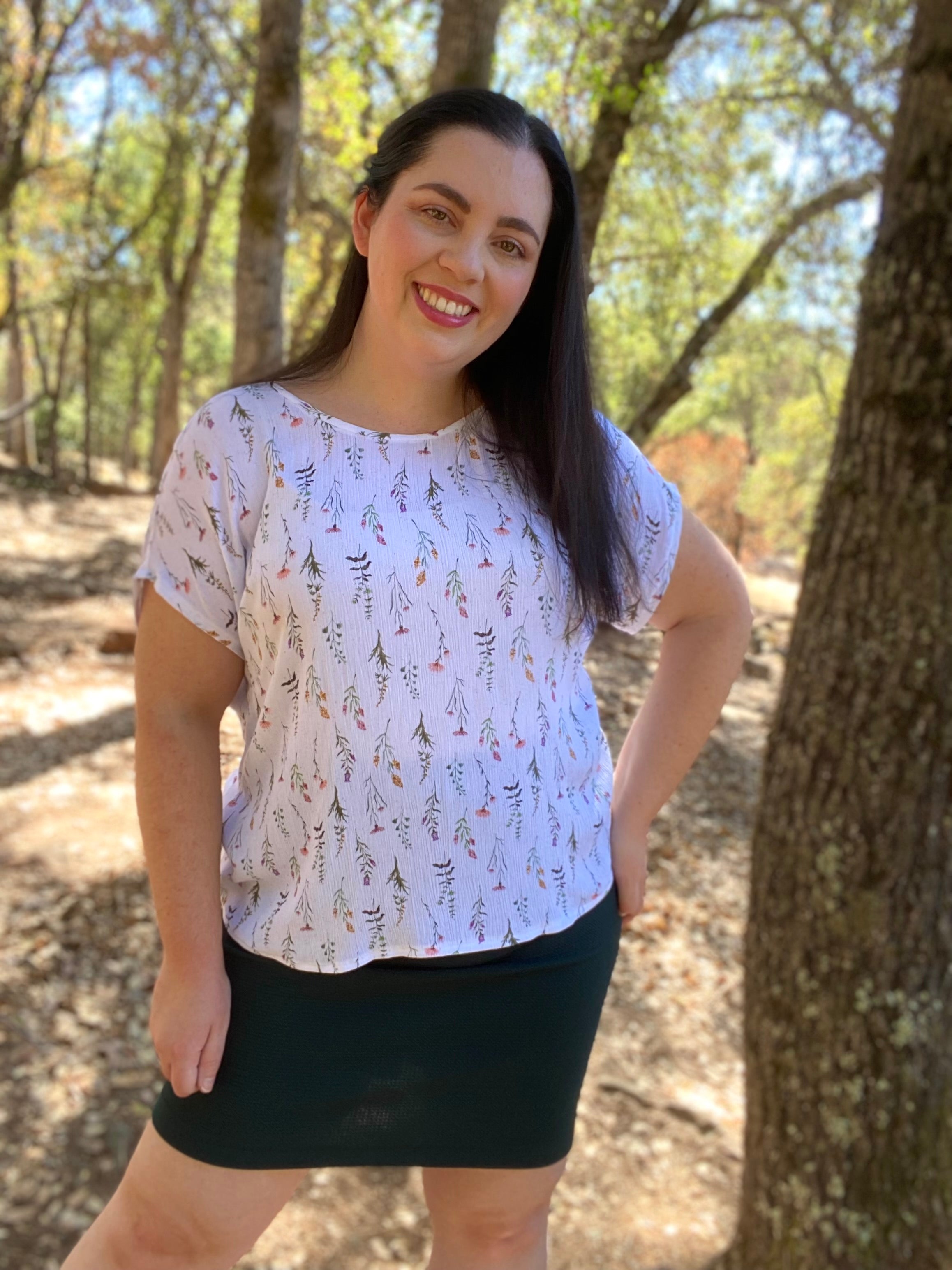 Brandy Balloon Sleeve PDF Sewing Pattern | Beginner-Friendly Woven Dolman Top