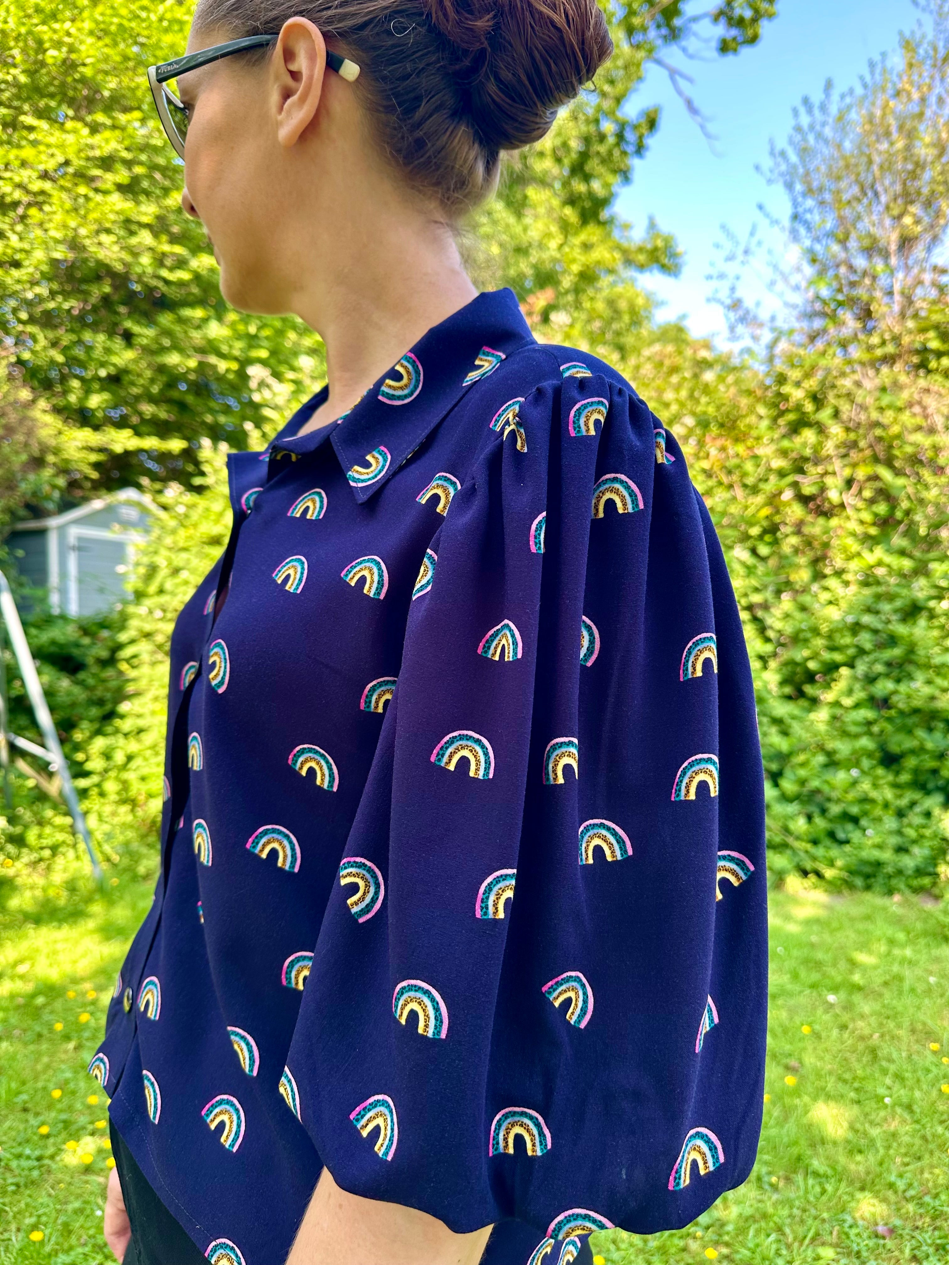 Gisella Oversized Puff-Sleeve Shirt and Dress Pattern