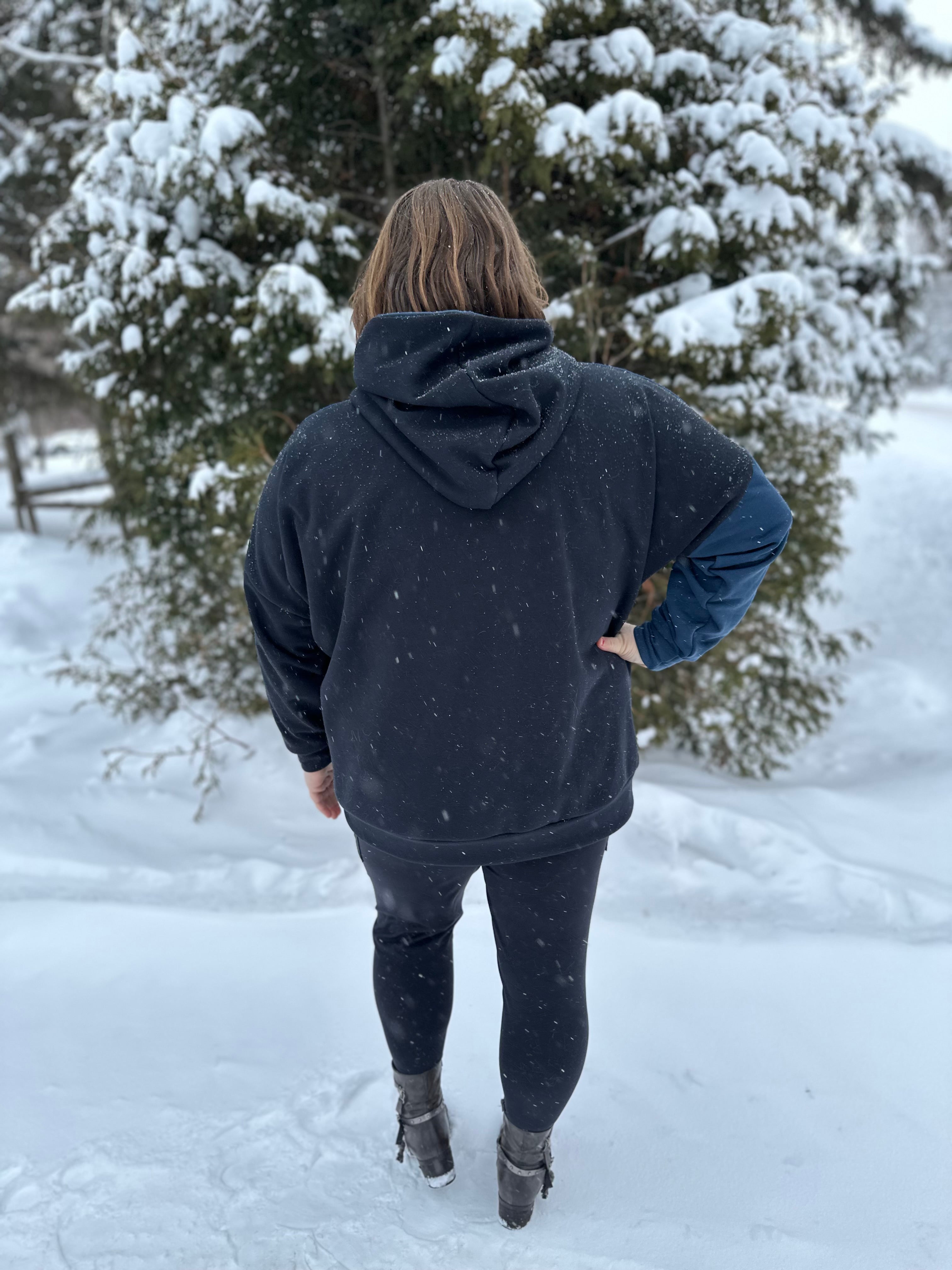 Sage Diagonal Color-Block Sweatshirt Sewing Pattern