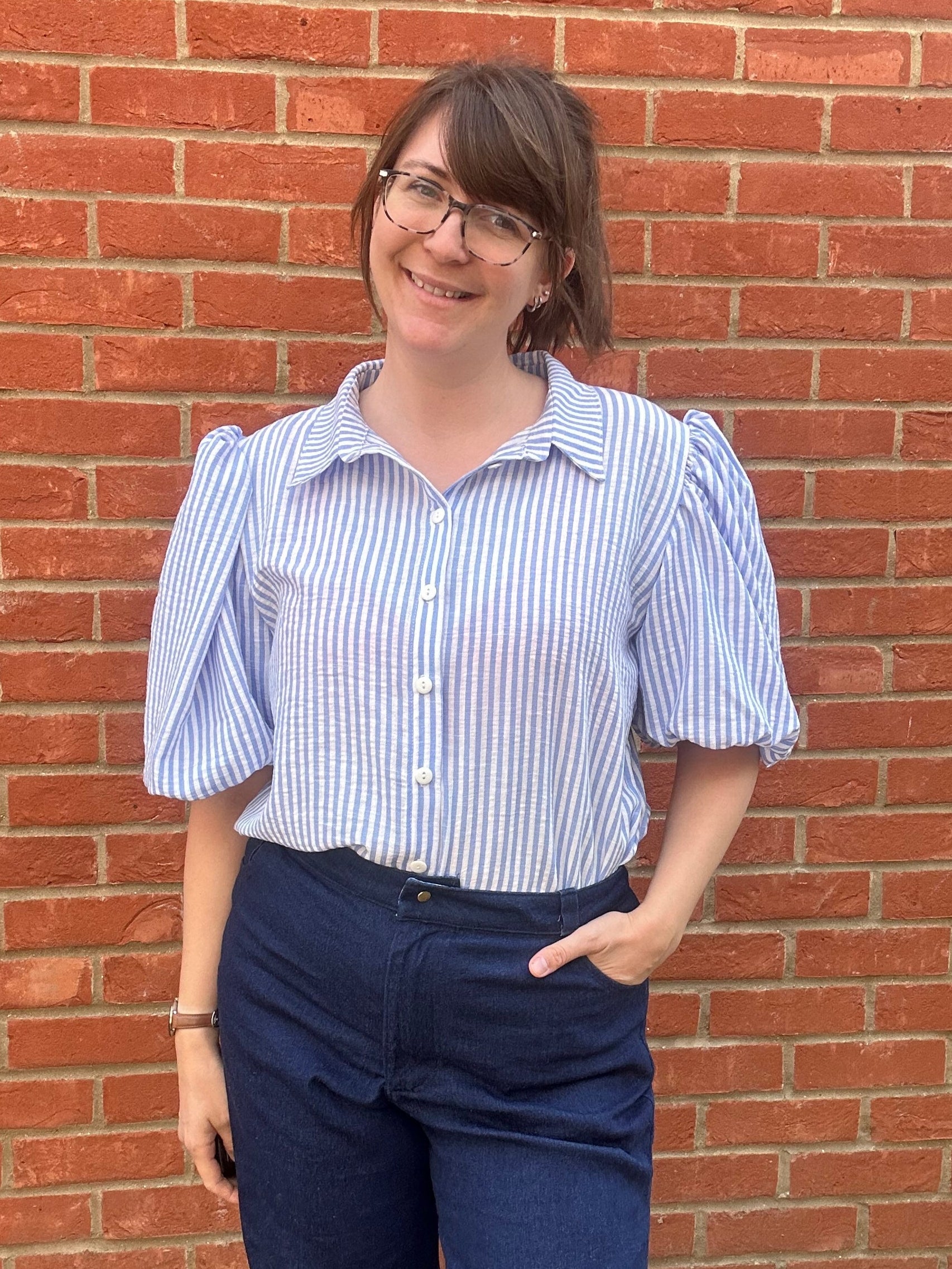 Gisella Oversized Puff-Sleeve Shirt and Dress Pattern