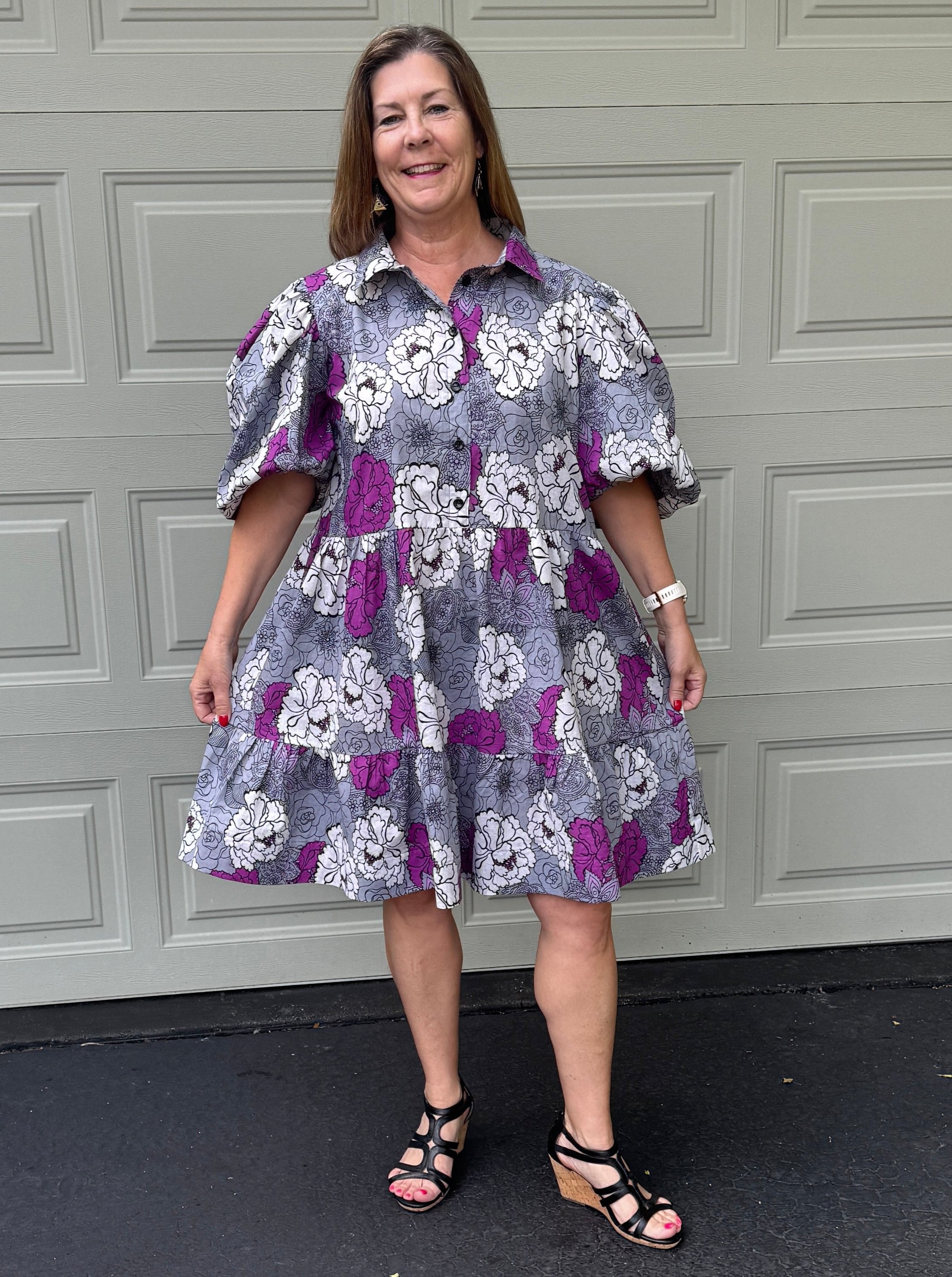 Gisella Oversized Puff-Sleeve Shirt and Dress Pattern