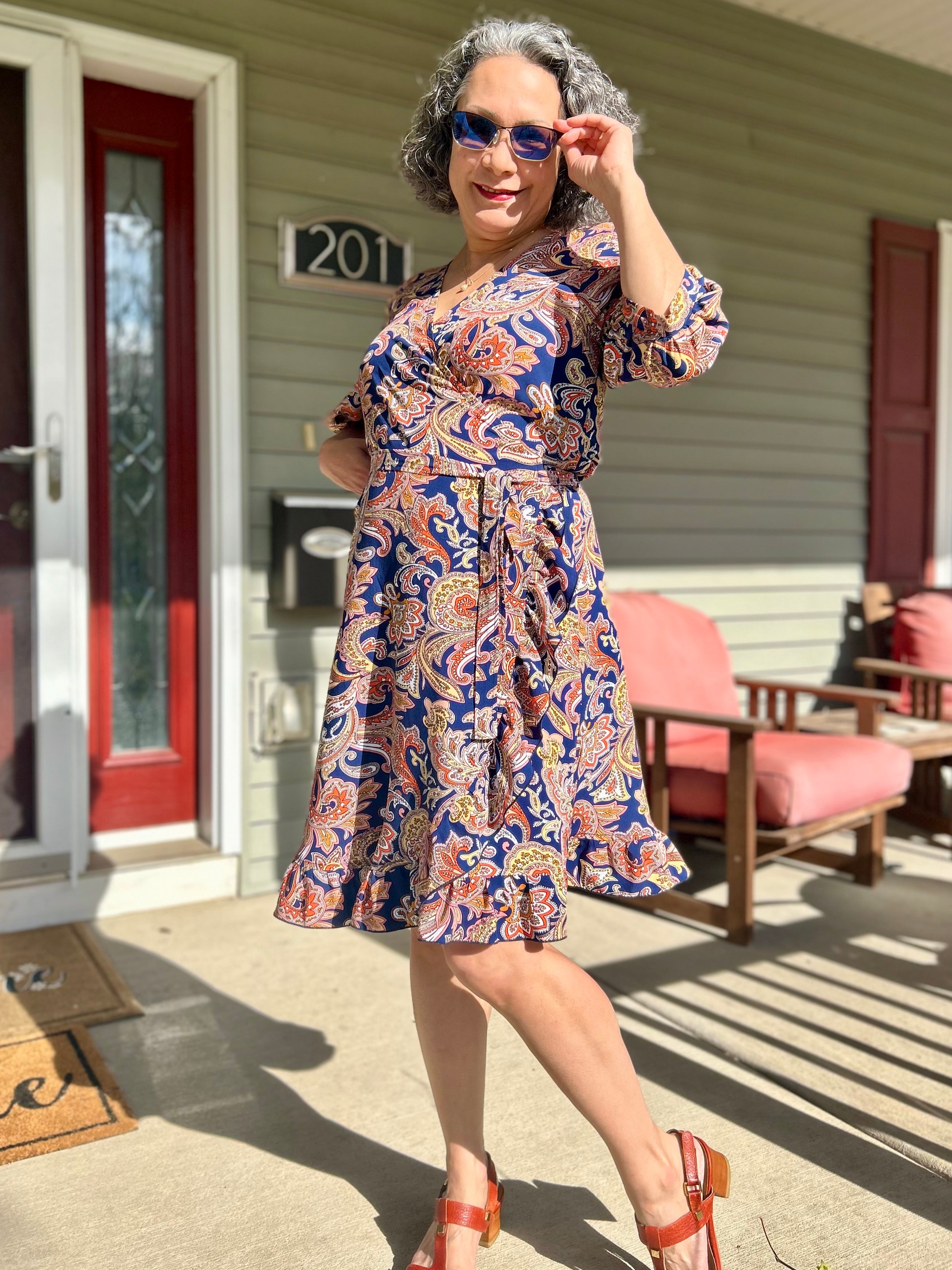 Leonie Woven Wrap Top and Dress Sewing Pattern