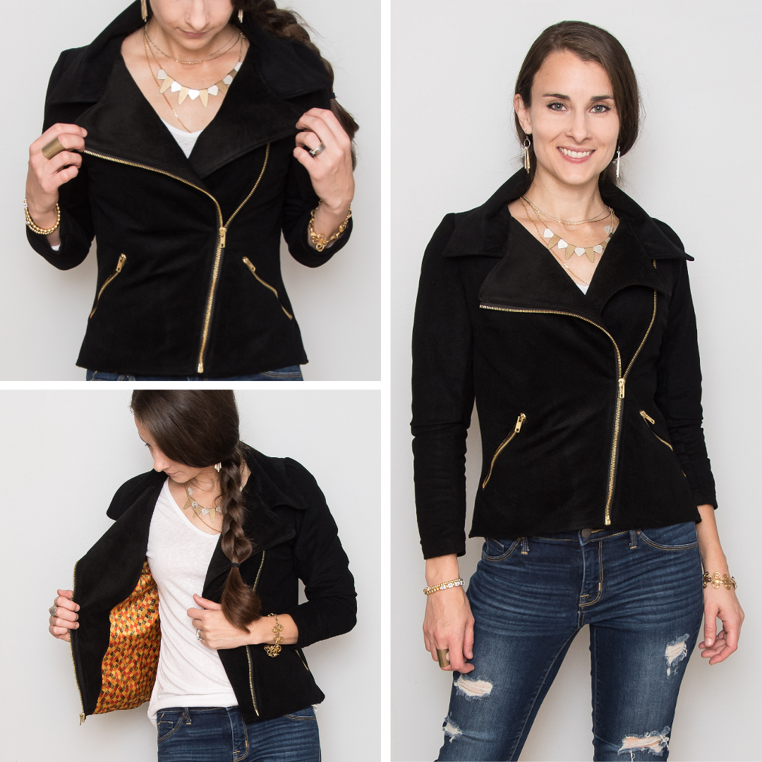 Modern Moto Jacket Pattern Adult