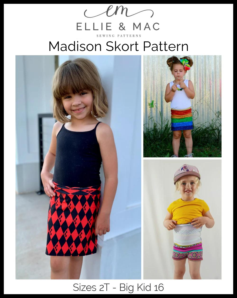 Kids Madison Skort Pattern