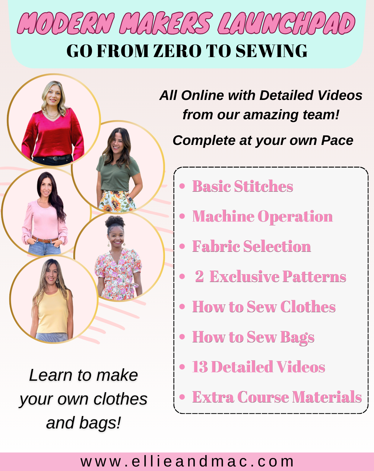 Ellie and Mac Absolute Beginner Sewing Course