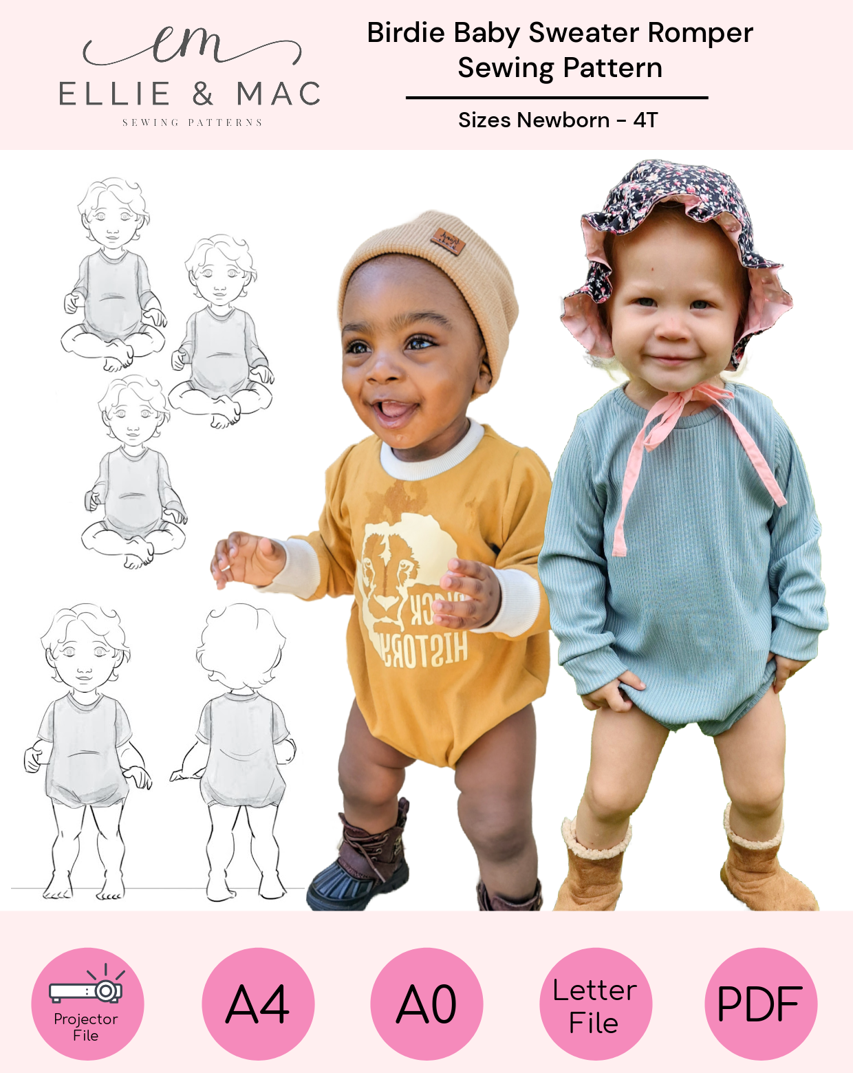 Birdie Baby Sweater Romper Pattern