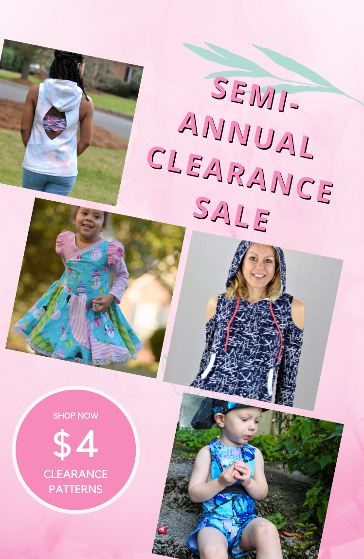 Semi Annual Sewing Pattern Sale by Ellie and Mac Sewing Patterns
