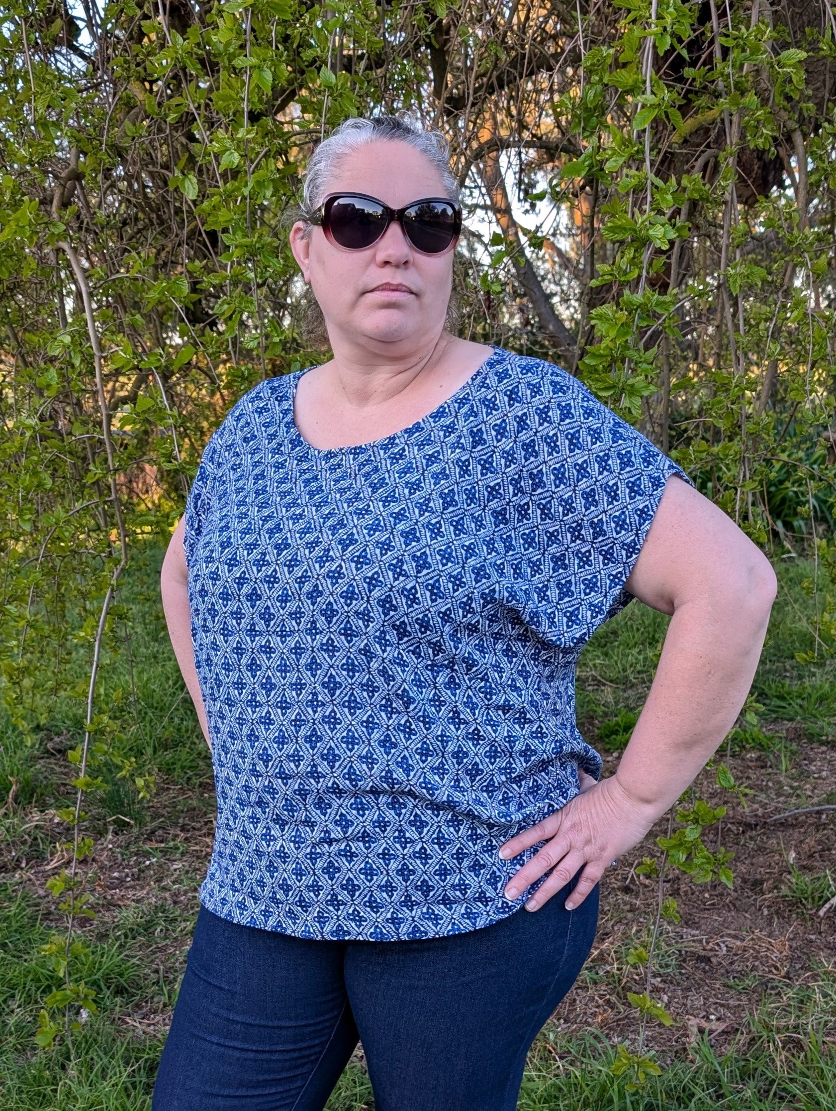 Brandy Balloon Sleeve PDF Sewing Pattern | Beginner-Friendly Woven Dolman Top