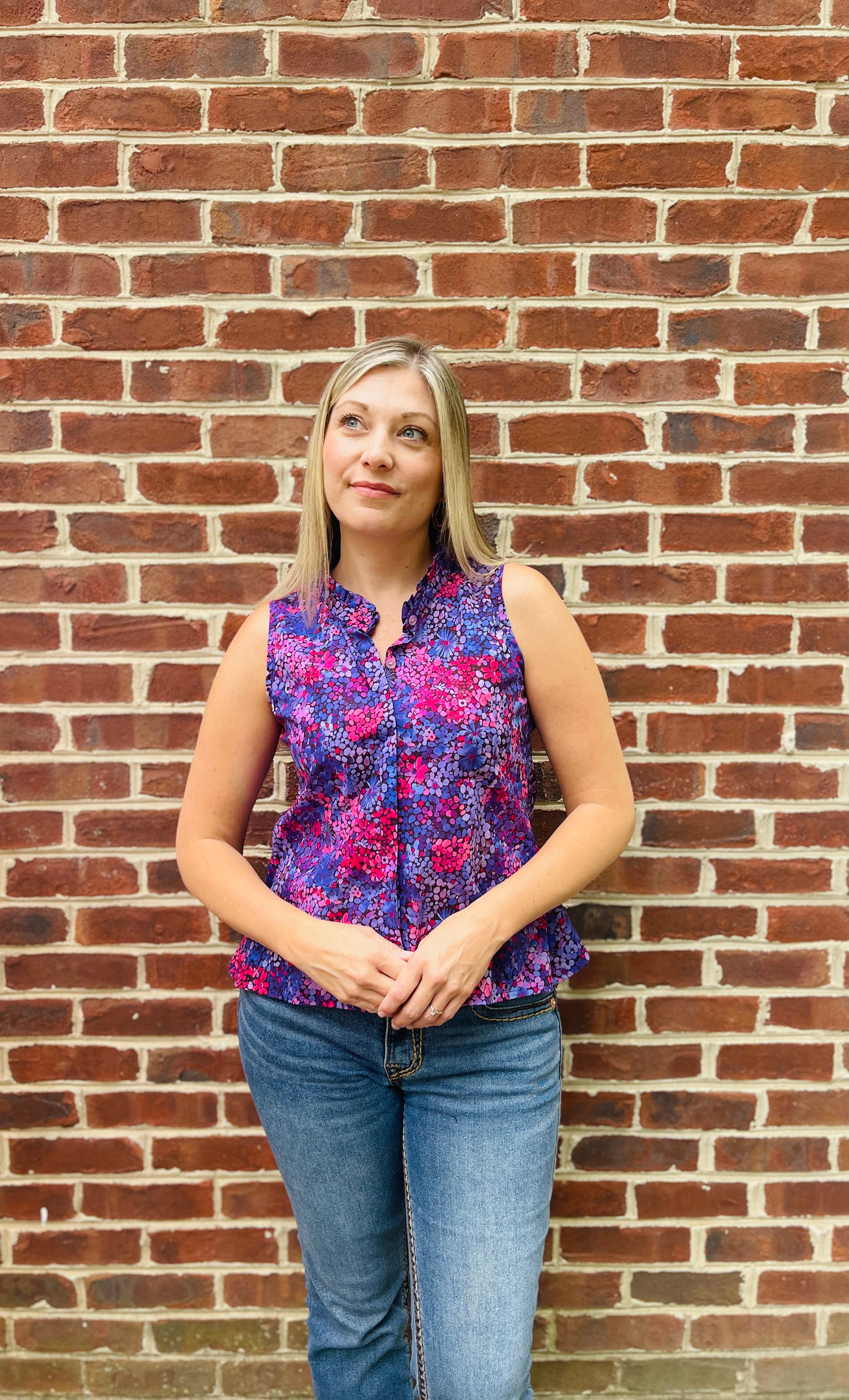 Beverly Button Down Blouse Sewing Pattern