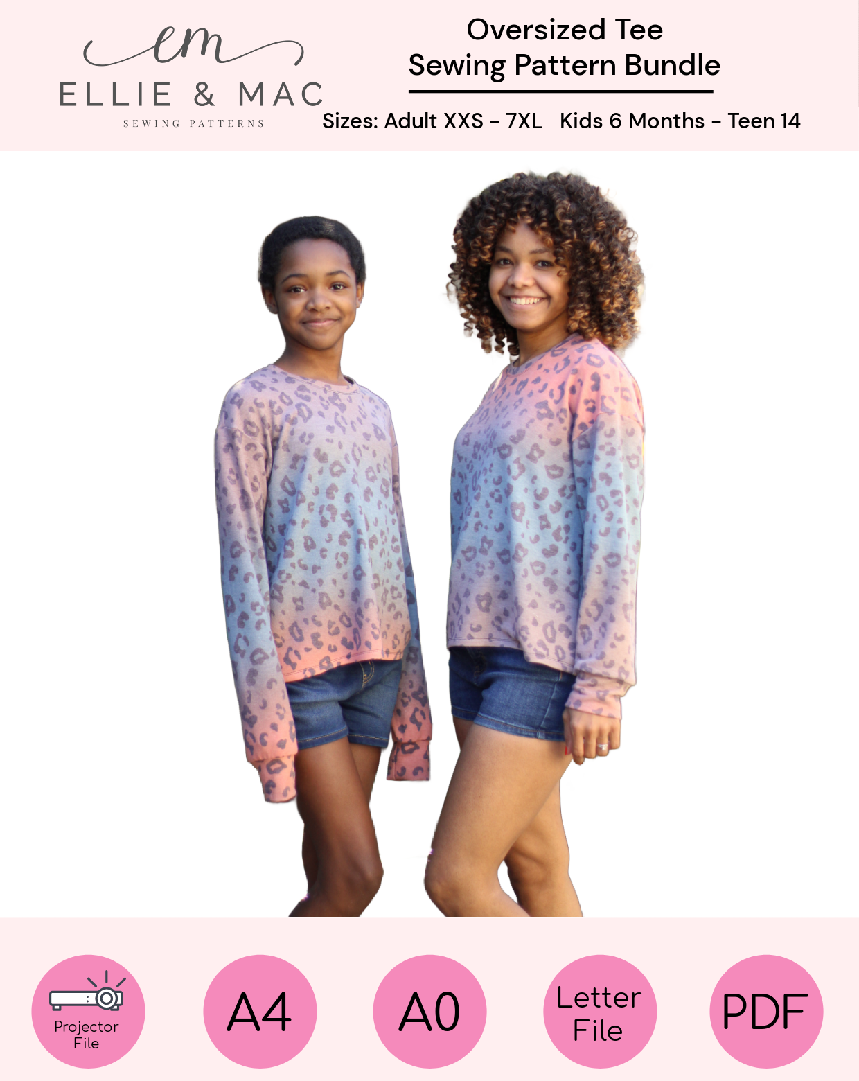Oversized Tee Pattern Bundle