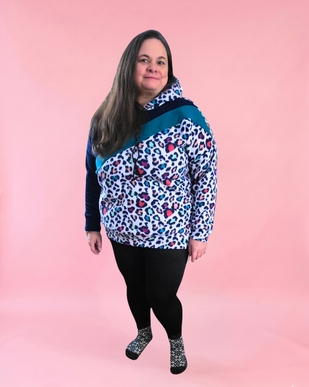 Sage Diagonal Color-Block Sweatshirt Sewing Pattern