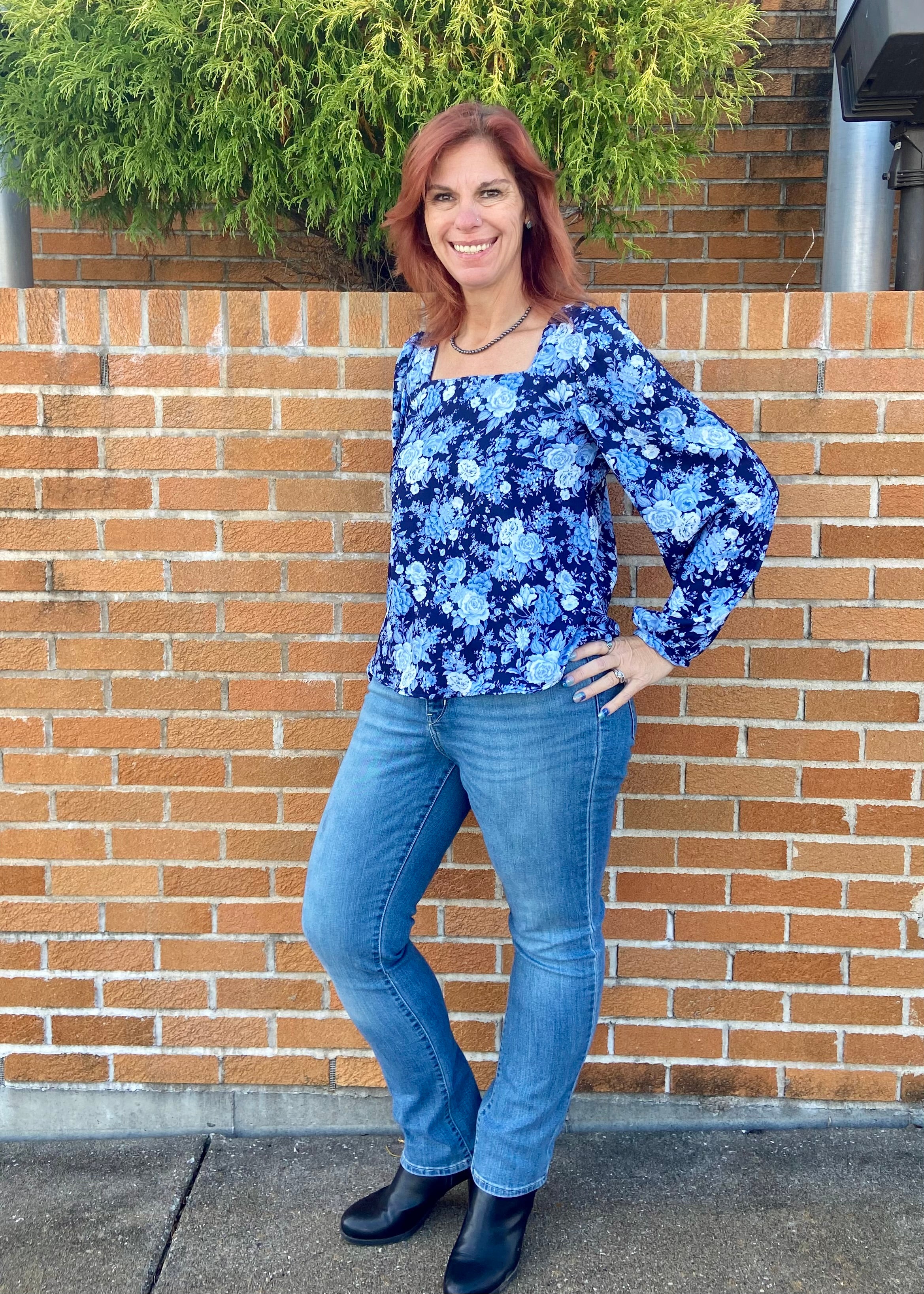 Timeless square neck blouse pattern for sewing enthusiasts