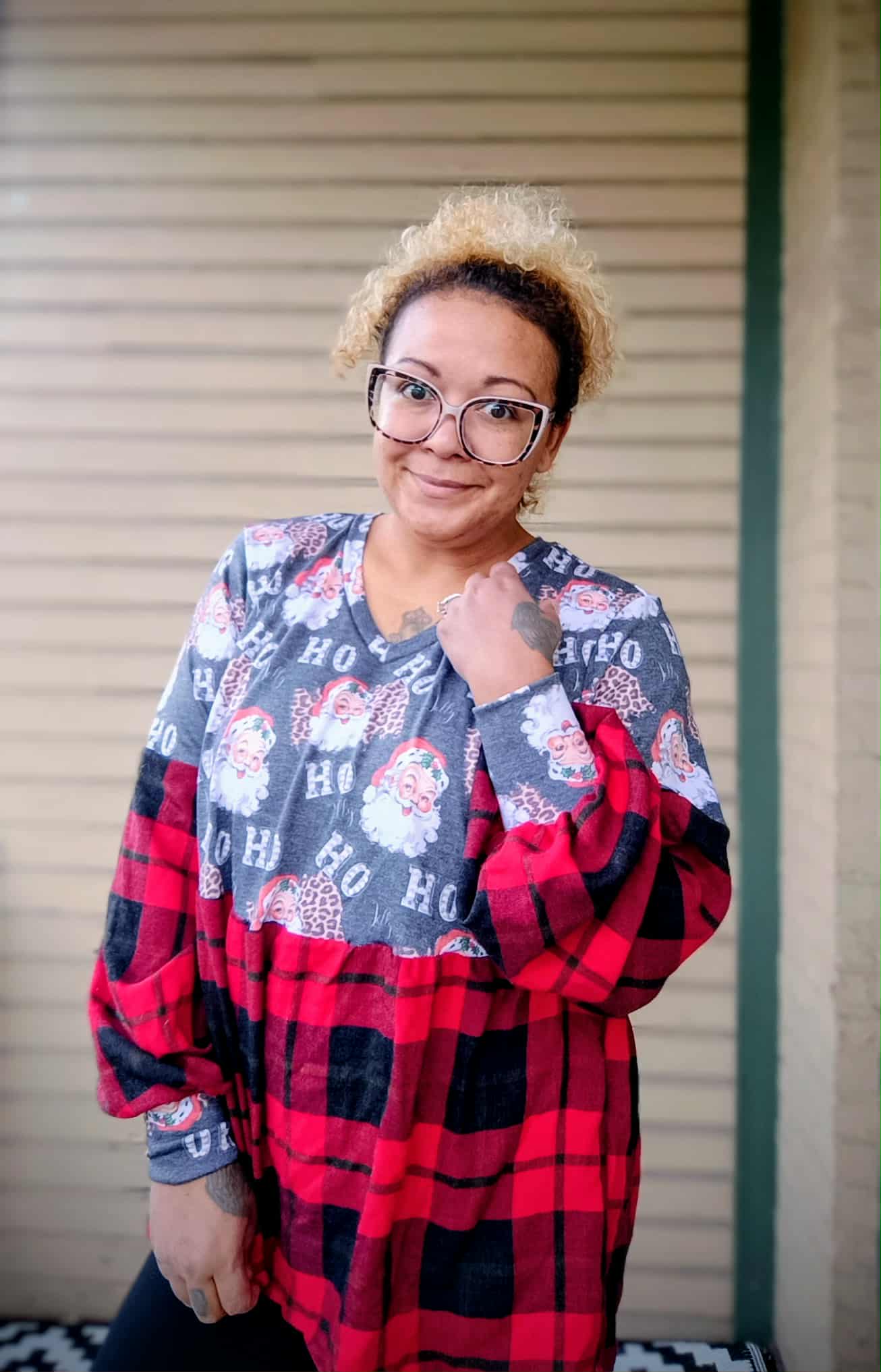 Imogen Mixed Media Peasant Top Pattern